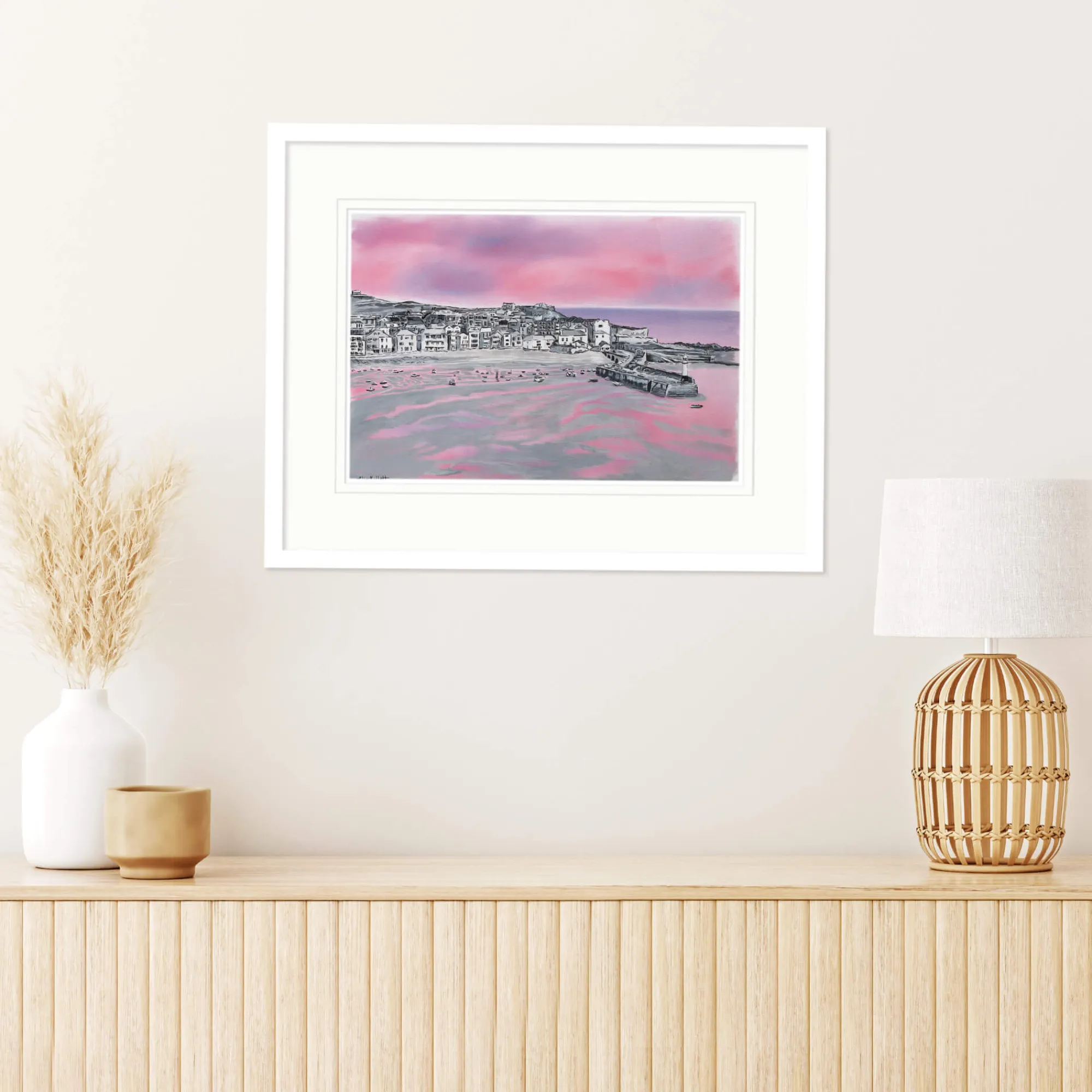 St Ives|Cornwall*Whistlefish St Ives Med Framed Print