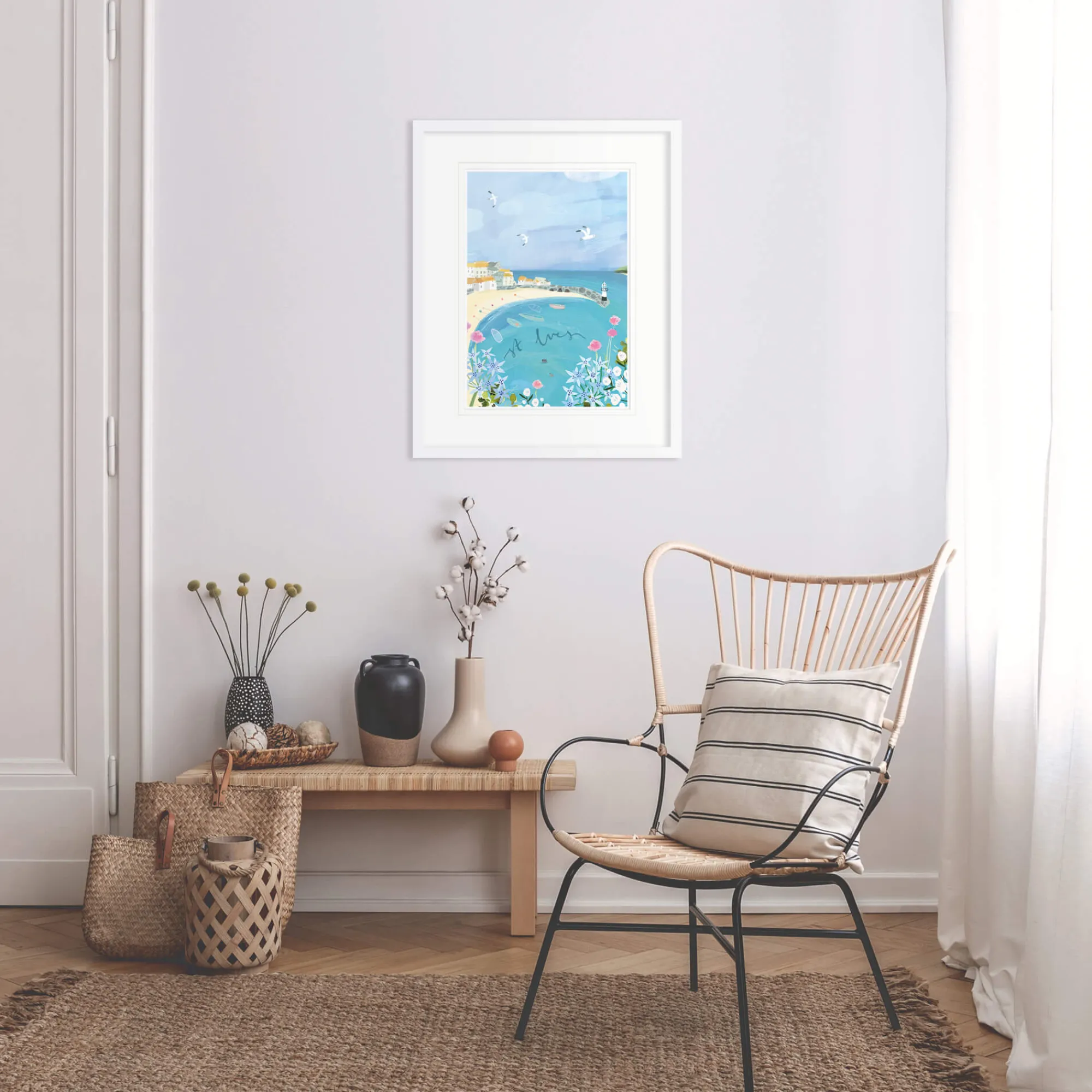 St Ives|Cornwall*Whistlefish St Ives Medium Framed Print