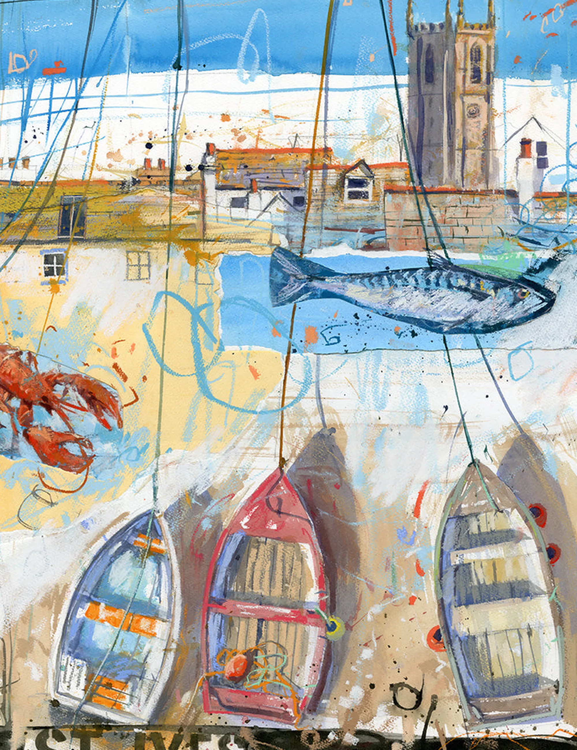 Unframed Prints*Whistlefish St Ives Montage 4 Art Print