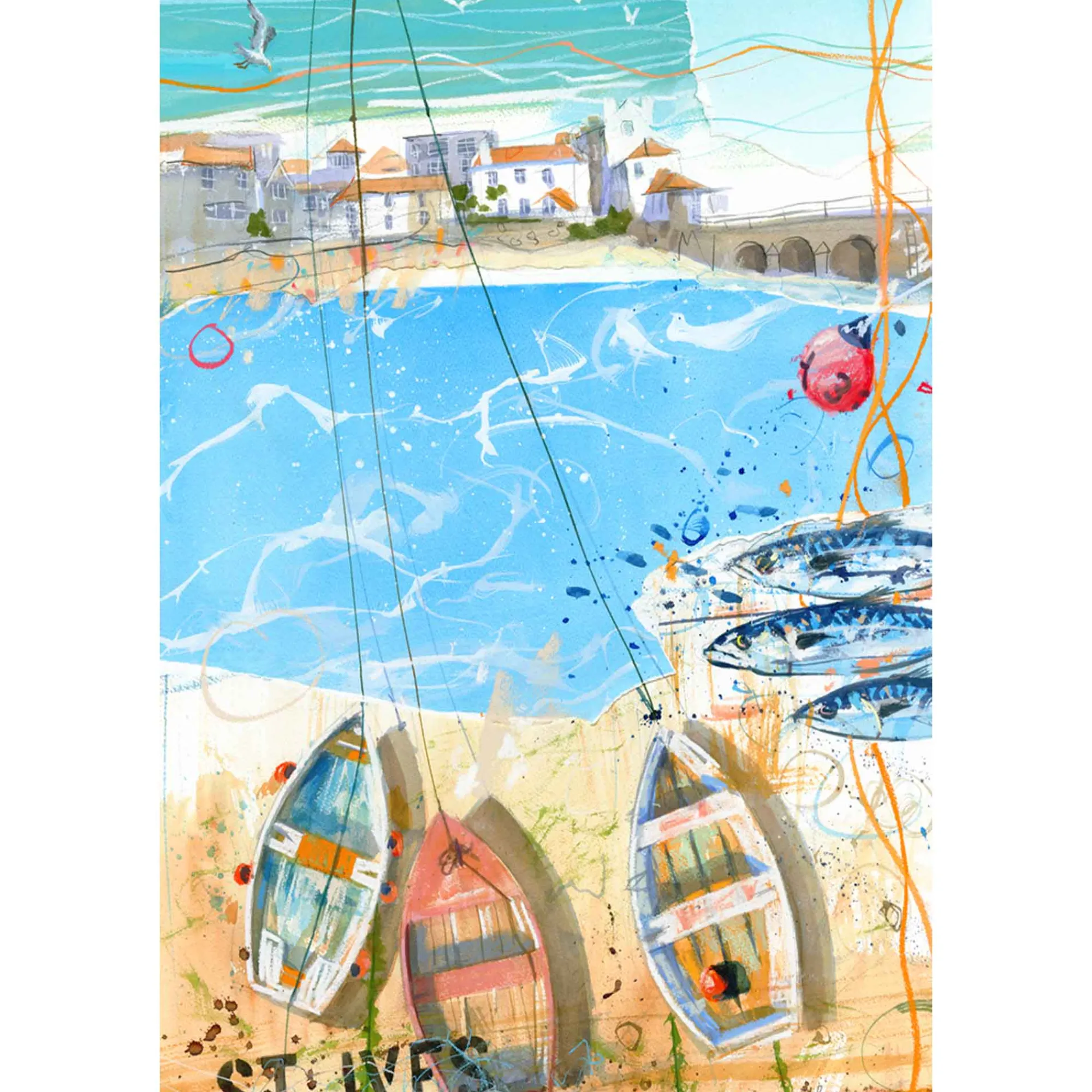 Unframed Prints*Whistlefish St Ives Montage Large Art Print