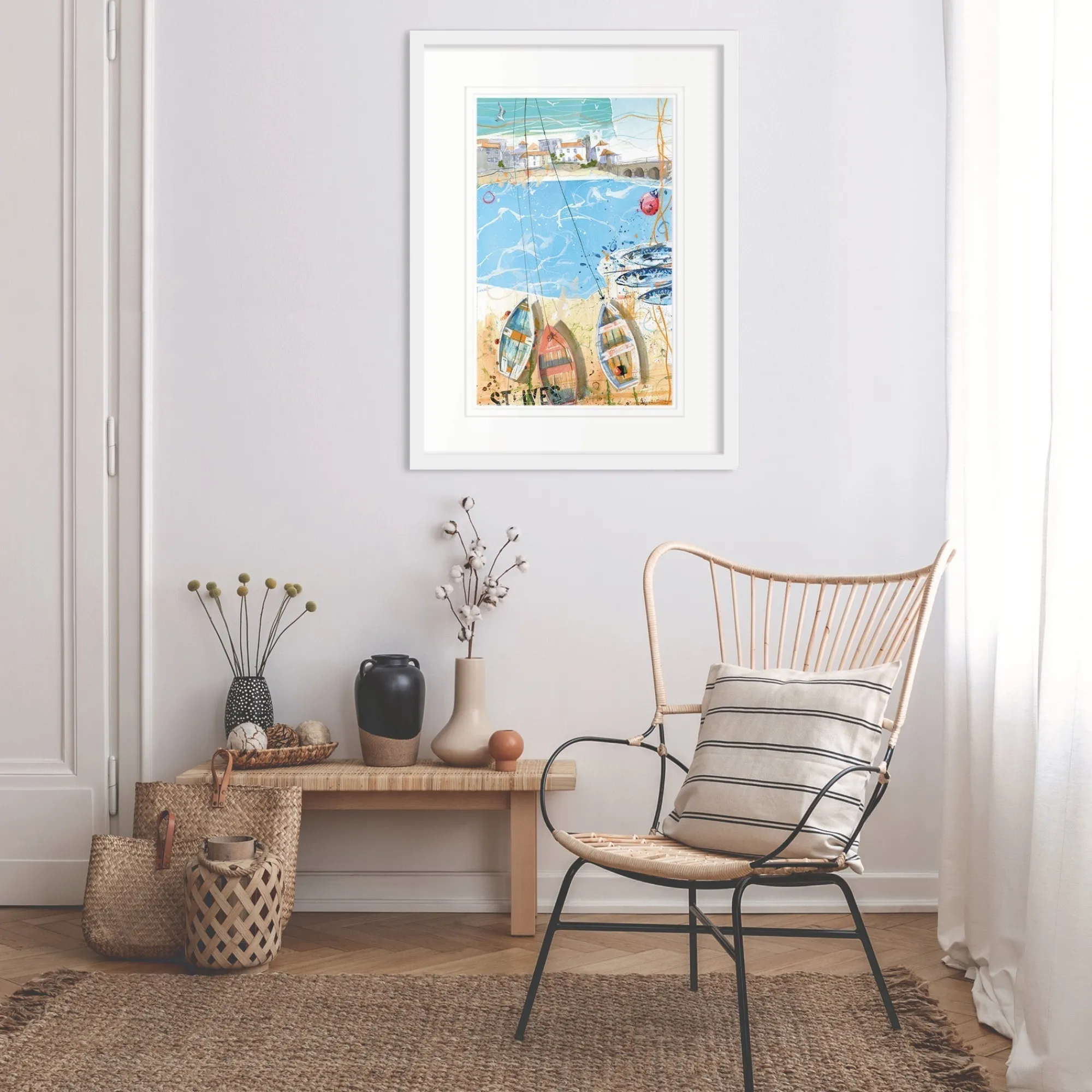 St Ives|Cornwall*Whistlefish St Ives Montage Large Framed Print