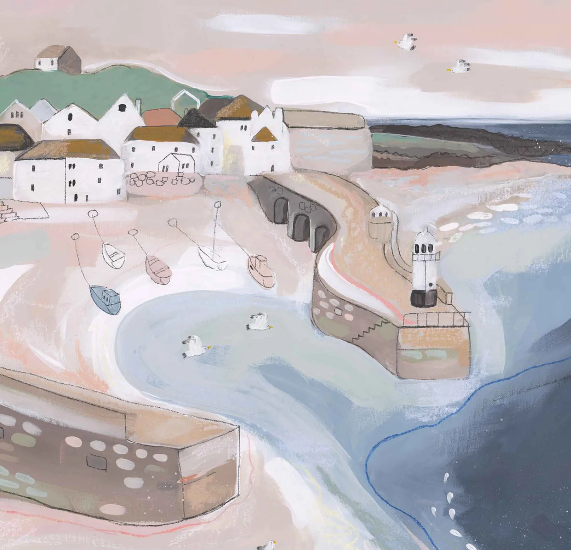 Unframed Prints*Whistlefish St Ives Morning Harbour Med Art Print