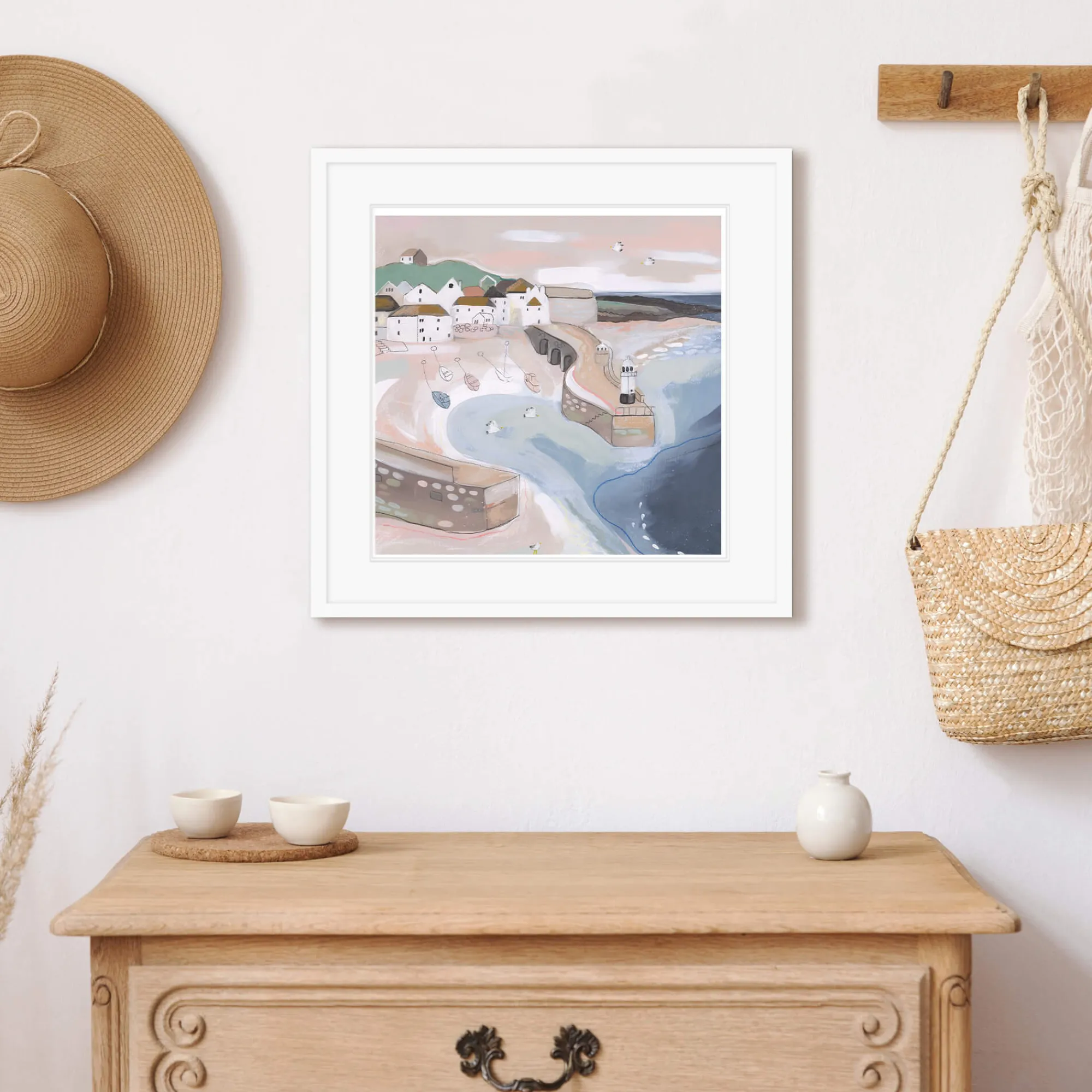 St Ives|Coastal Scenes*Whistlefish St Ives Morning Harbour Med Framed Print