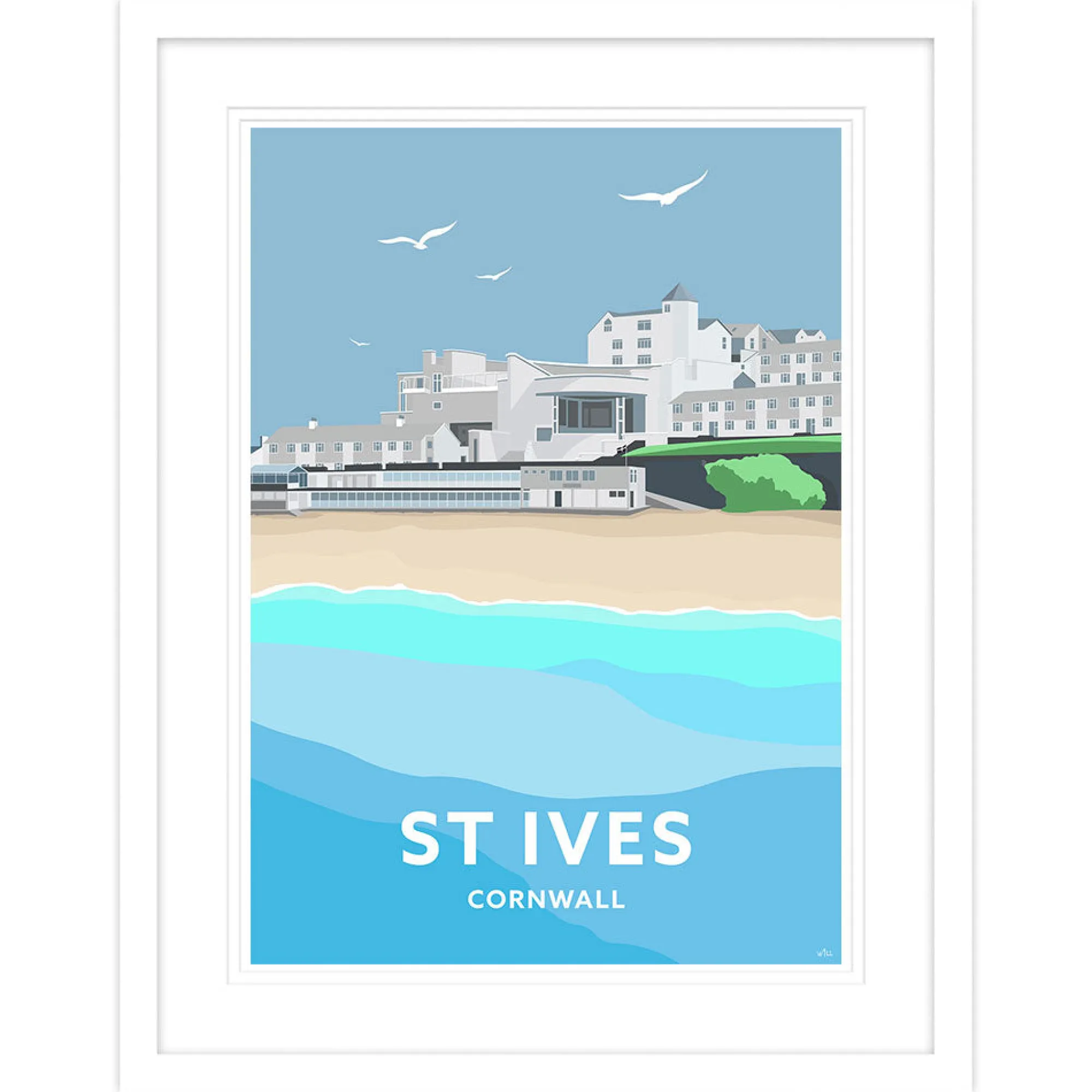 St Ives|Travel*Whistlefish St Ives Tate Gallery Framed Print