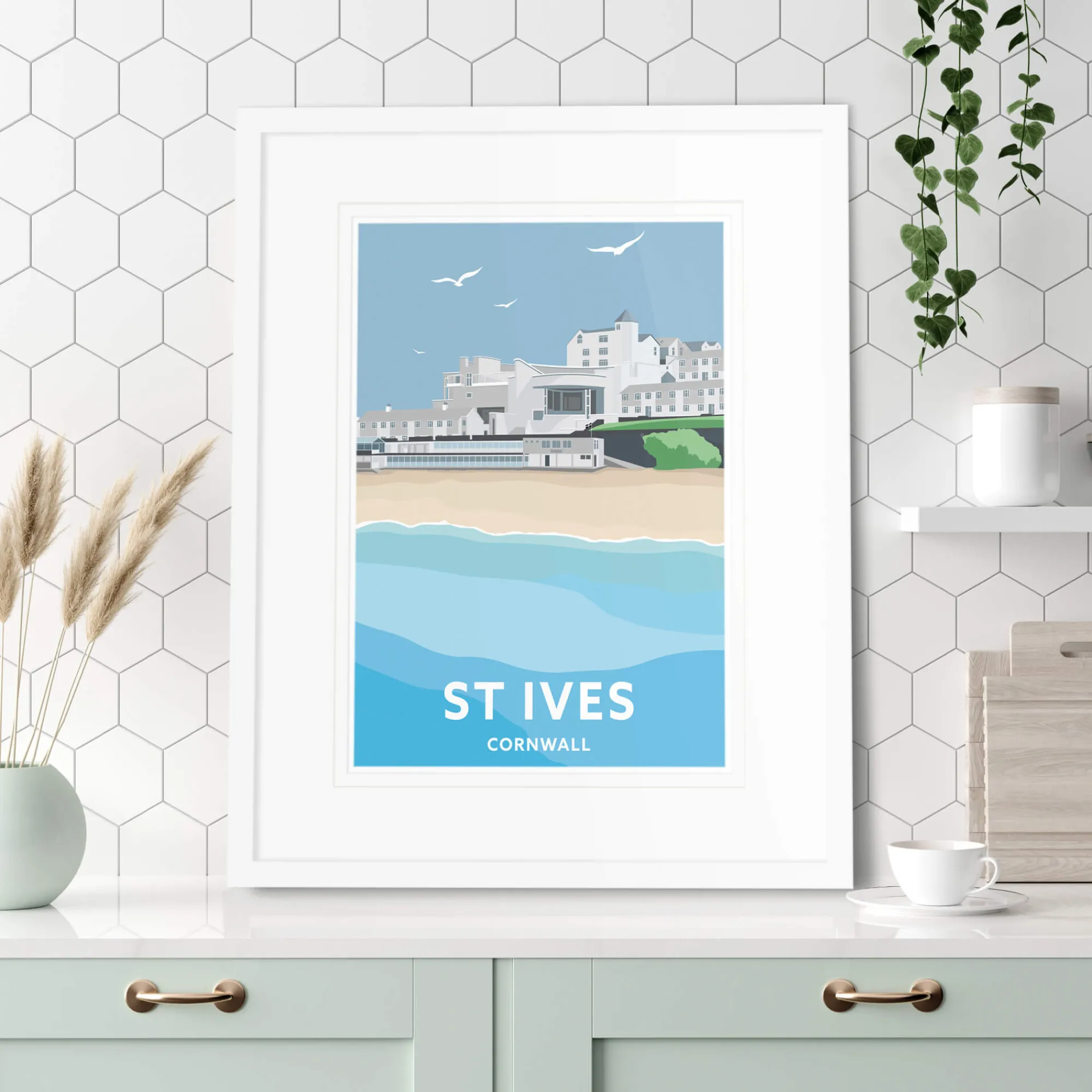 St Ives|Travel*Whistlefish St Ives Tate Gallery Framed Print
