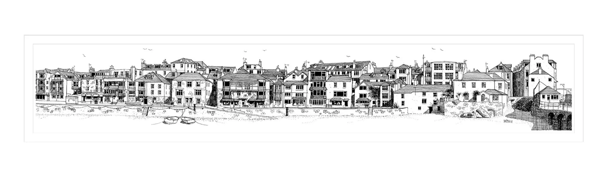 St Ives|Boat & Sailing*Whistlefish St Ives Town & Harbour Mounted Print