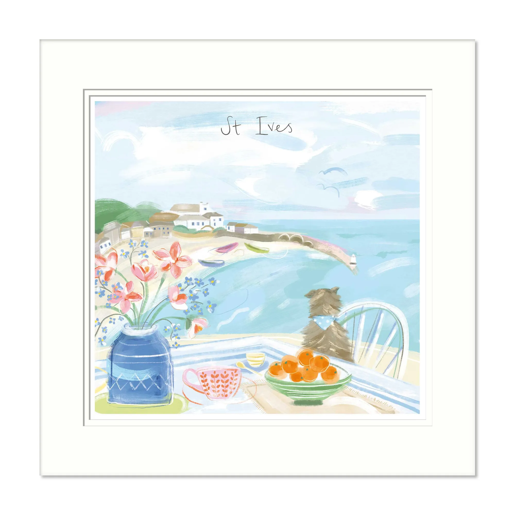 St Ives|Travel*Whistlefish St Ives Window View Small Mounted Print