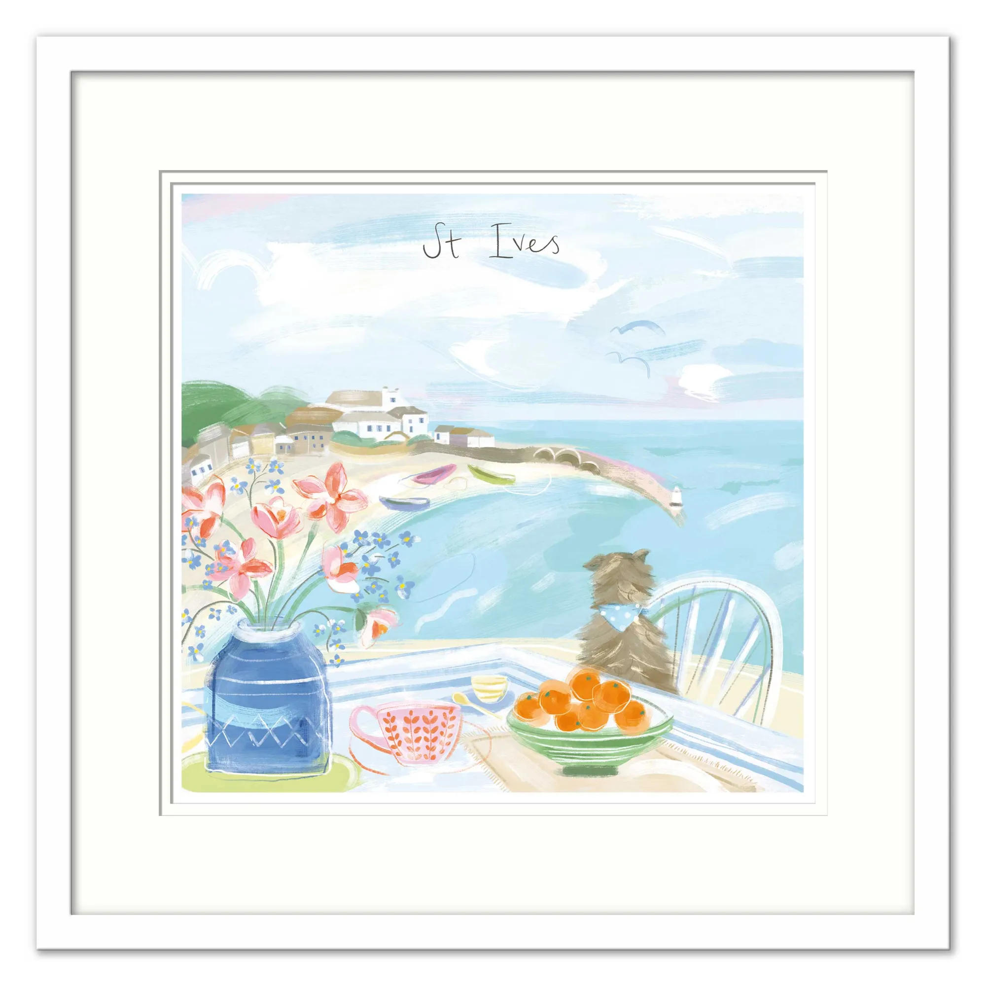 St Ives|Cornwall*Whistlefish St Ives Window View Small Framed Print