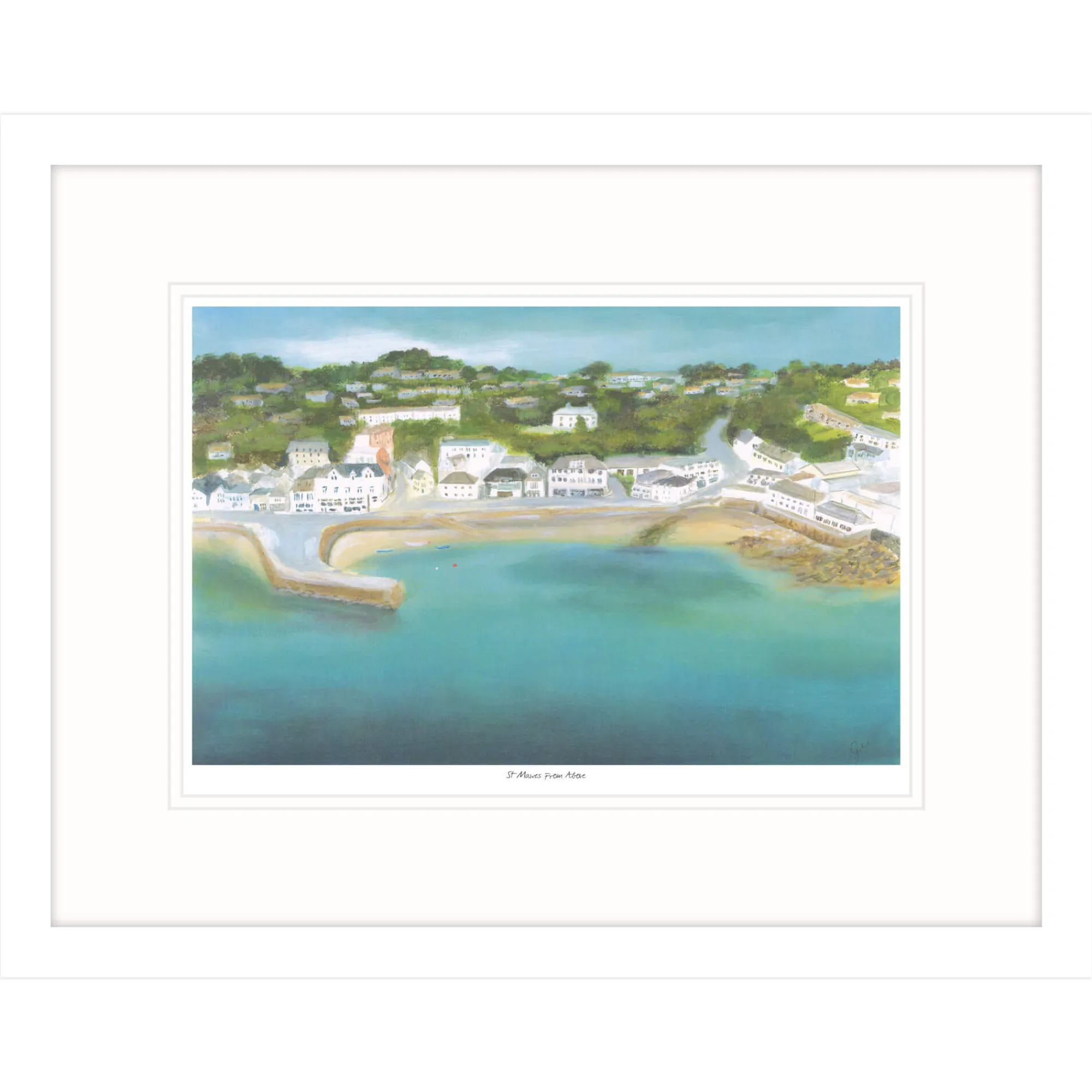 Cornwall|Coastal Scenes*Whistlefish St Mawes From Above Framed Print
