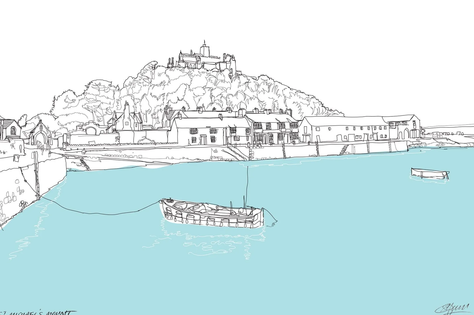 Unframed Prints*Whistlefish St Michaels Mount Art Print
