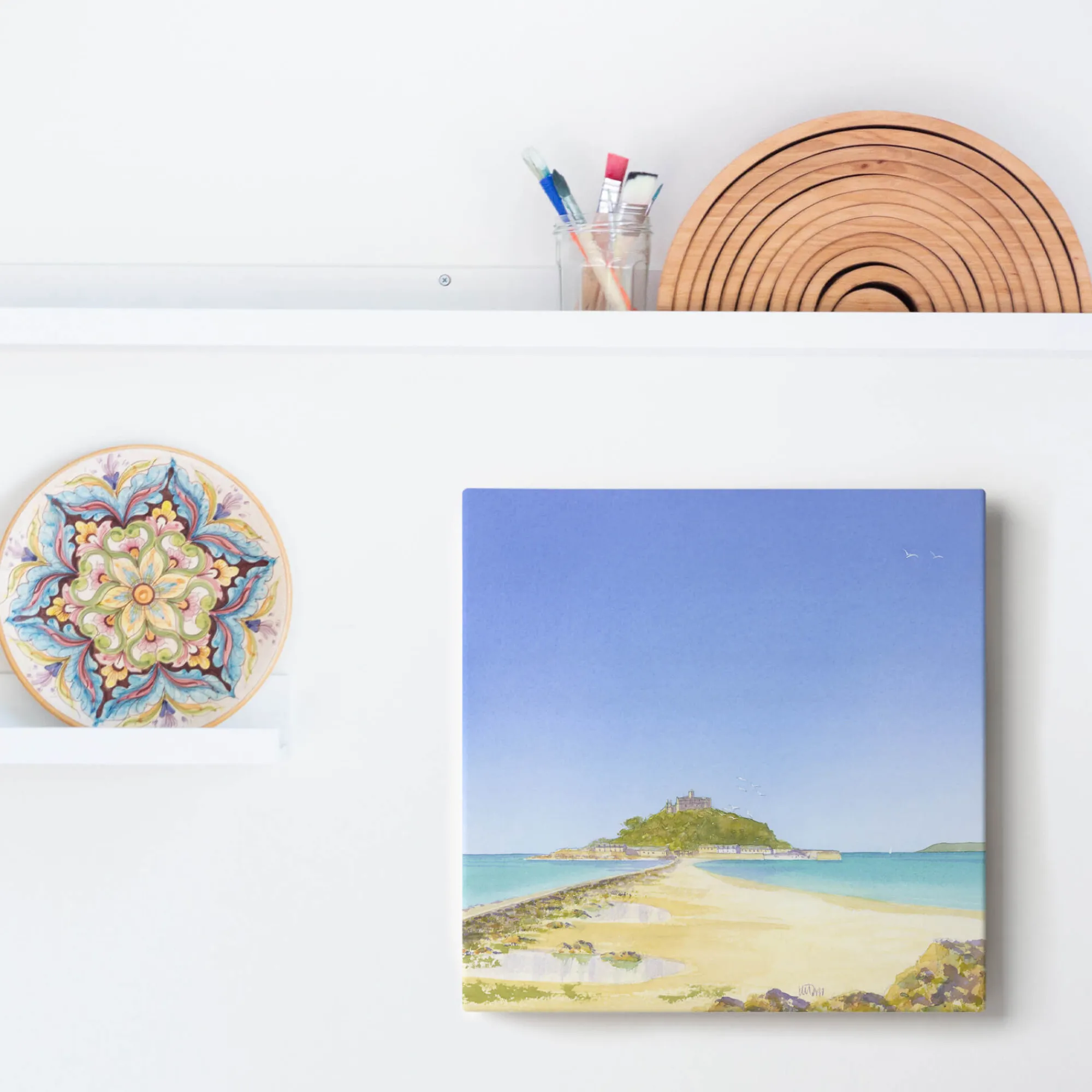 Cornwall|Coastal Scenes*Whistlefish St Michael's Mount Canvas