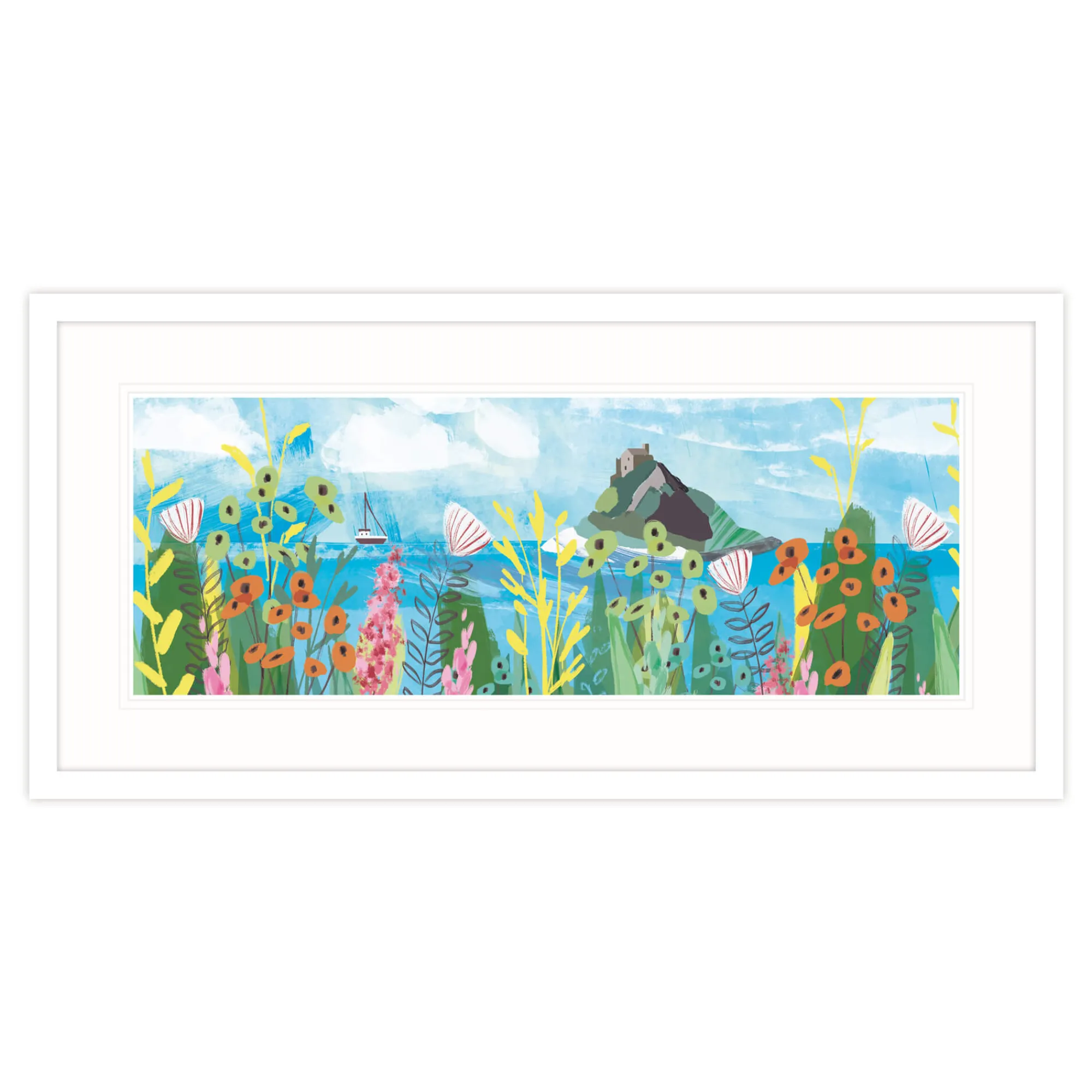 Cornwall|Coastal Scenes*Whistlefish St Michaels Mount Framed Print