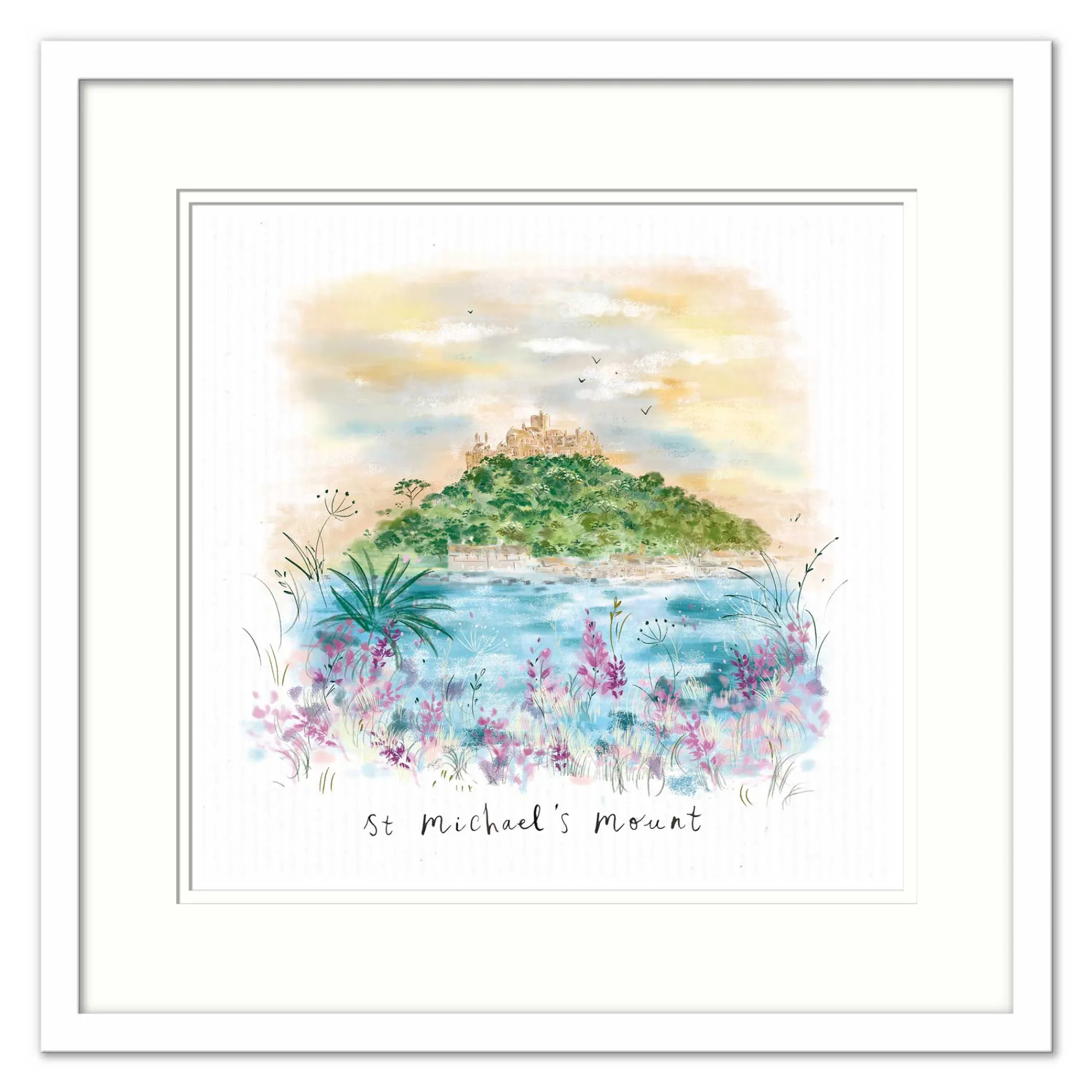 Cornwall|Coastal Scenes*Whistlefish St Michael's Mount Small Framed Print