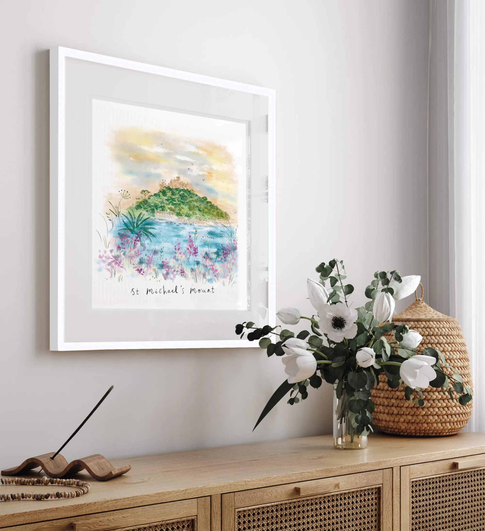 Cornwall|Coastal Scenes*Whistlefish St Michael's Mount Small Framed Print