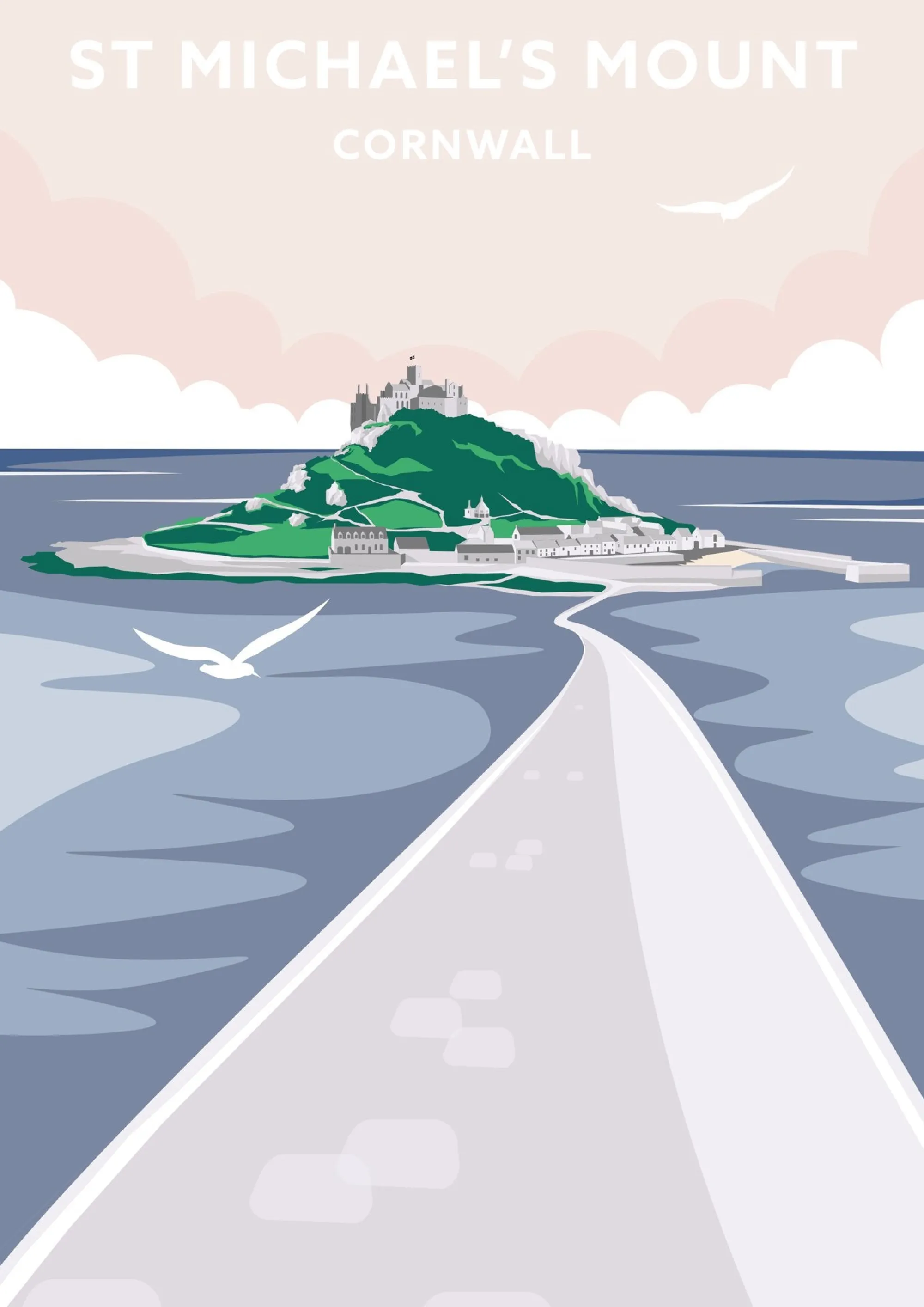Unframed Prints*Whistlefish St Michael's Mount Travel Art Print