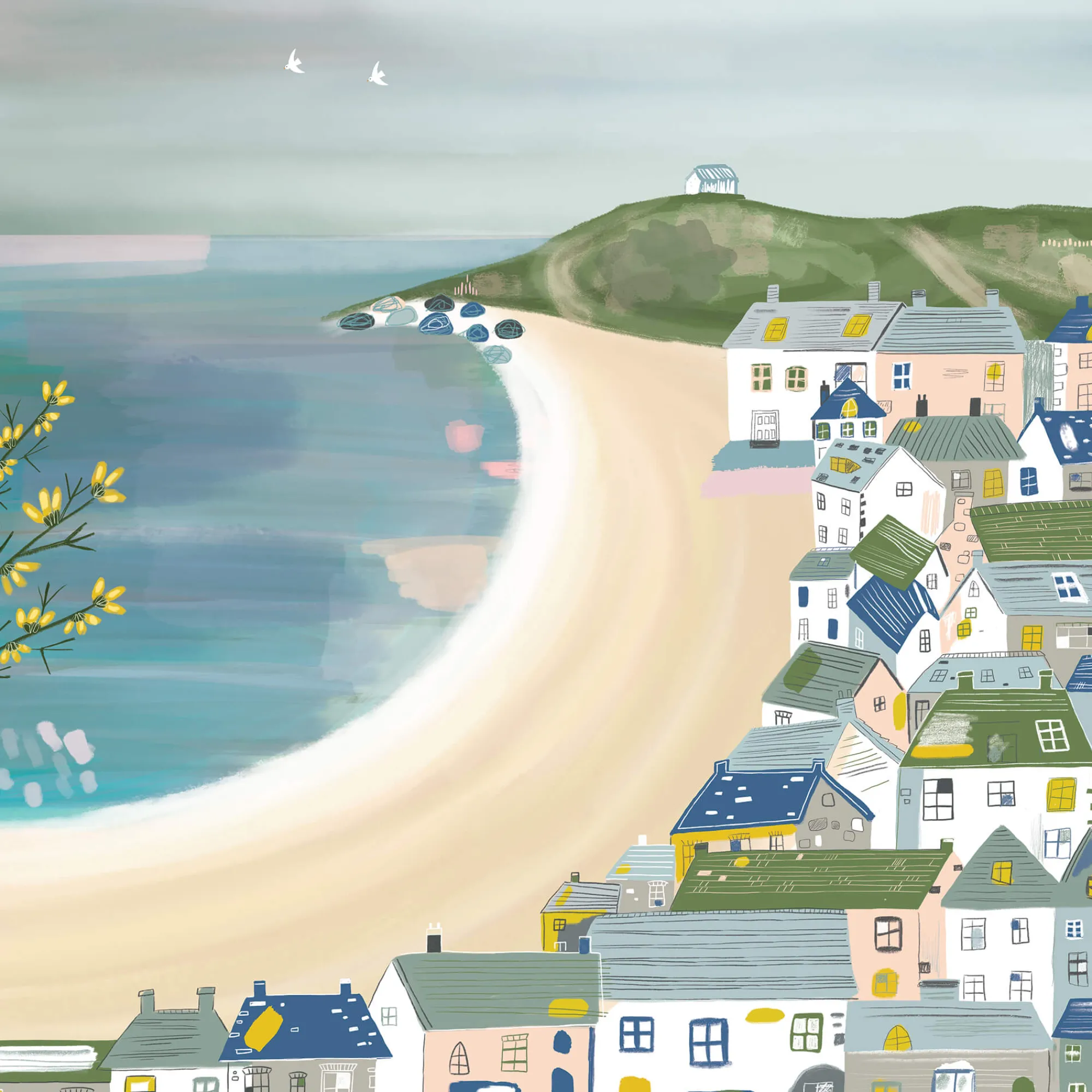 Unframed Prints*Whistlefish Steel Blues Over Porthmeor Art Print