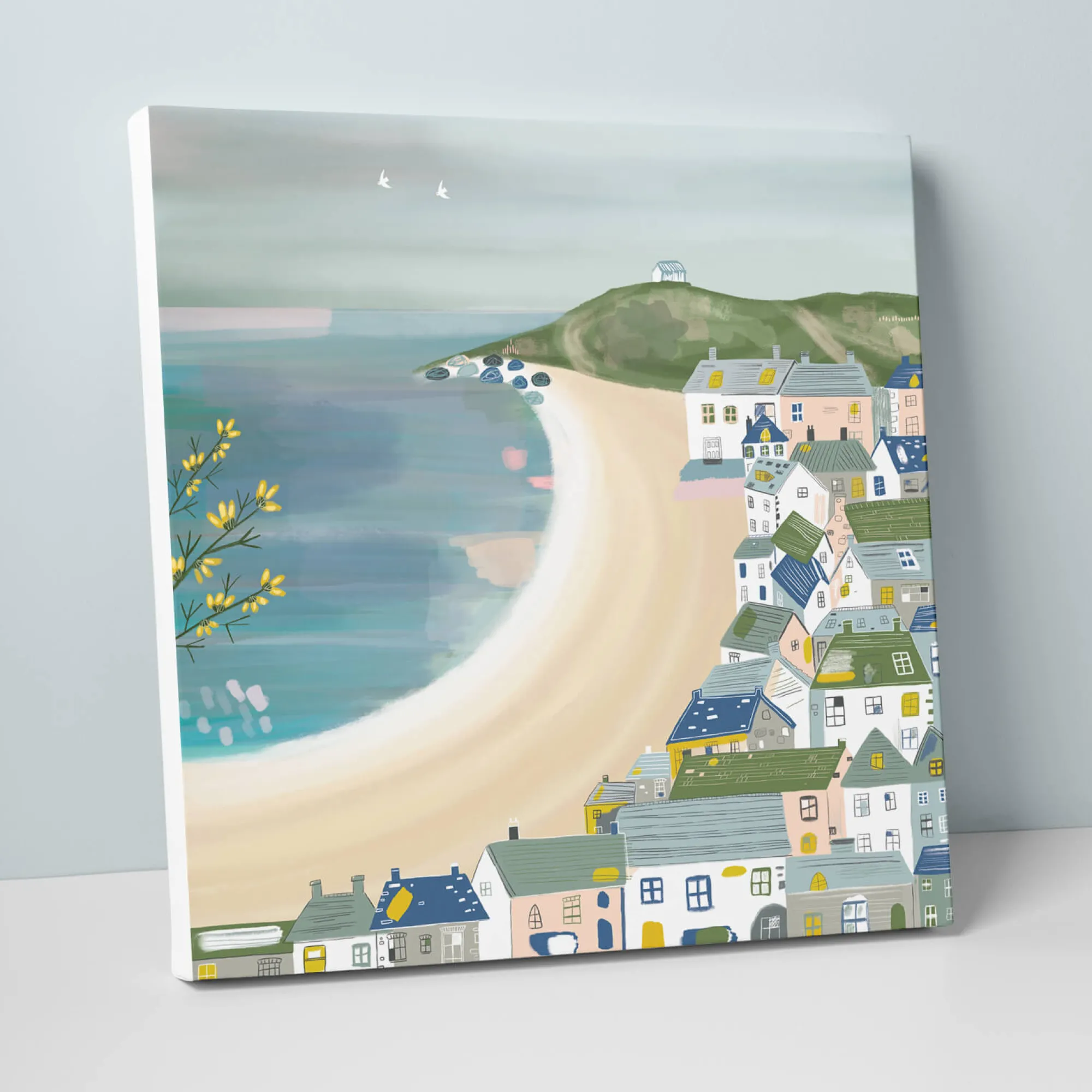 St Ives|Cornwall*Whistlefish Steel Blues Over Porthmeor Canvas