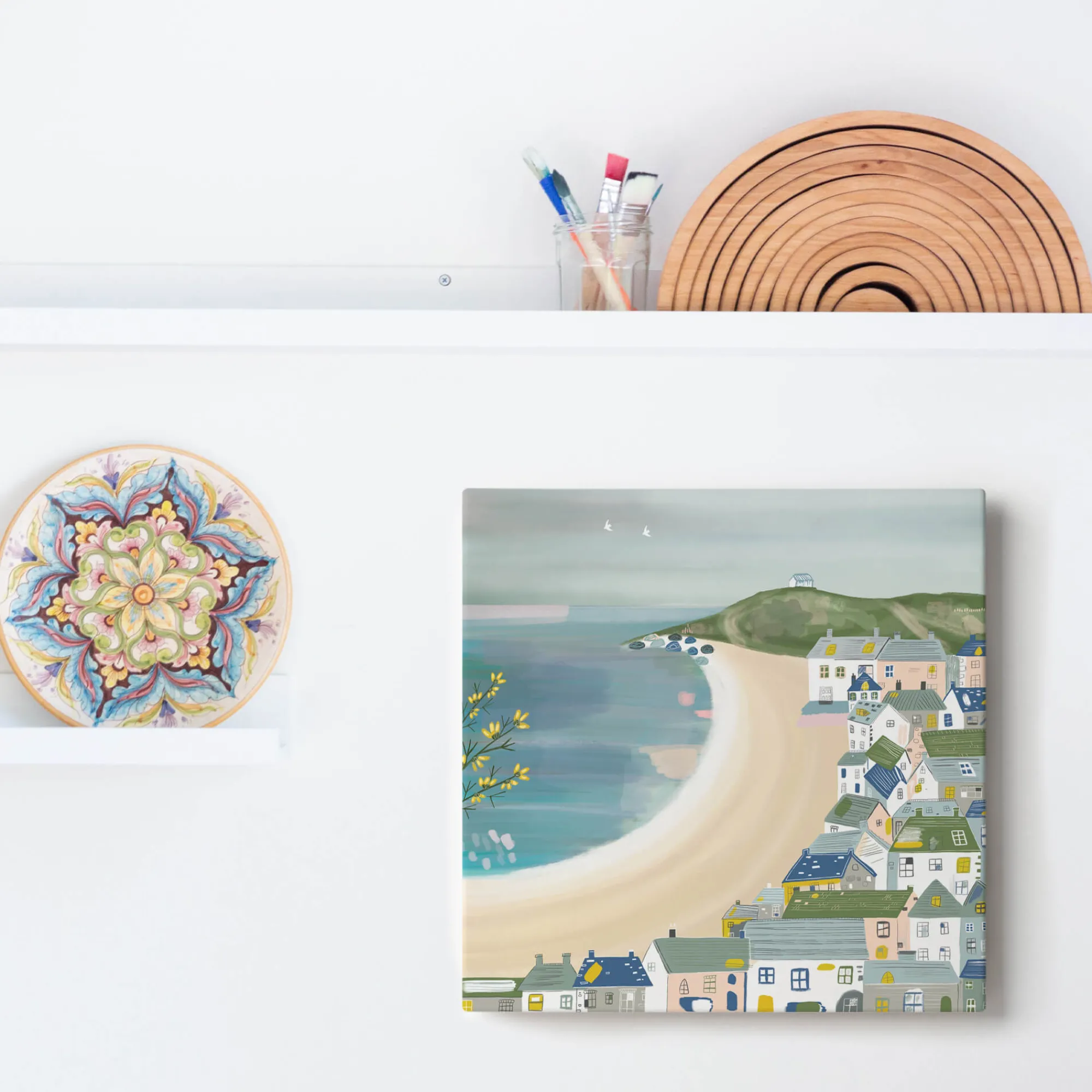 St Ives|Cornwall*Whistlefish Steel Blues Over Porthmeor Canvas