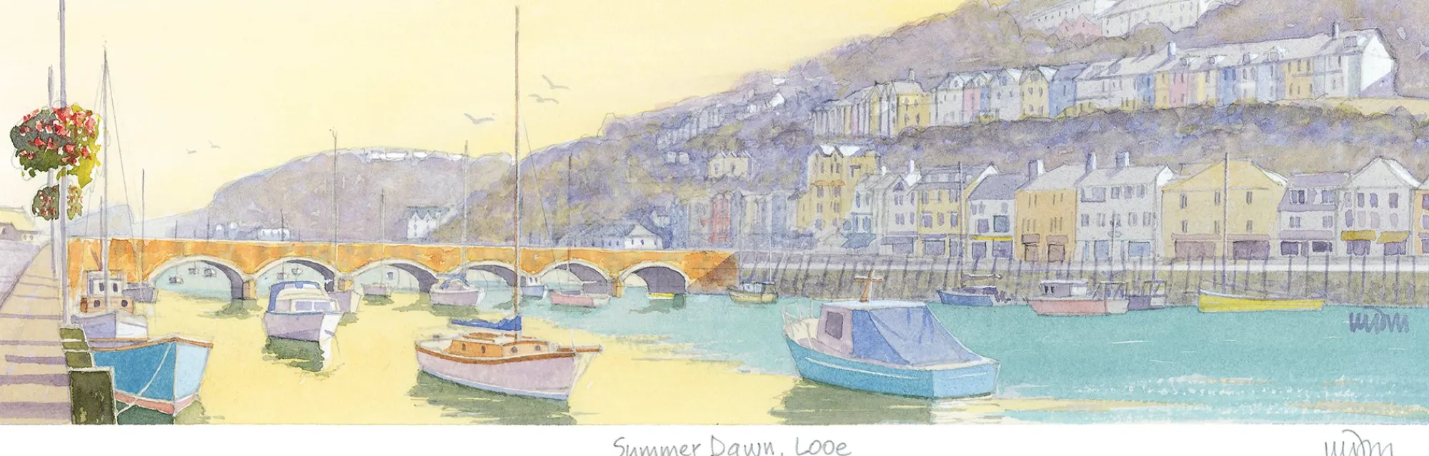 Unframed Prints*Whistlefish Summer Dawn Looe Art Print