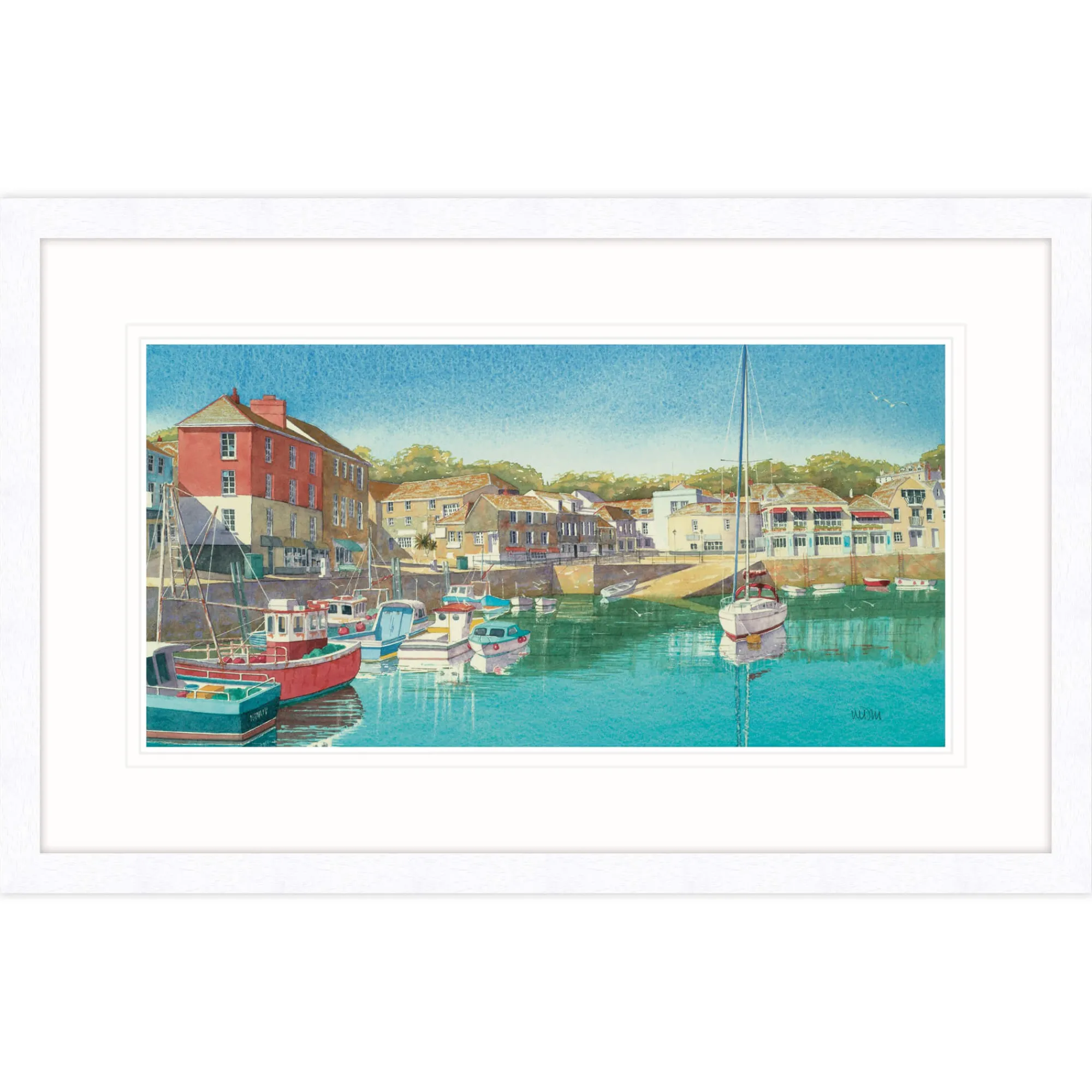 Padstow|Cornwall*Whistlefish Summer Days, Padstow Framed Print