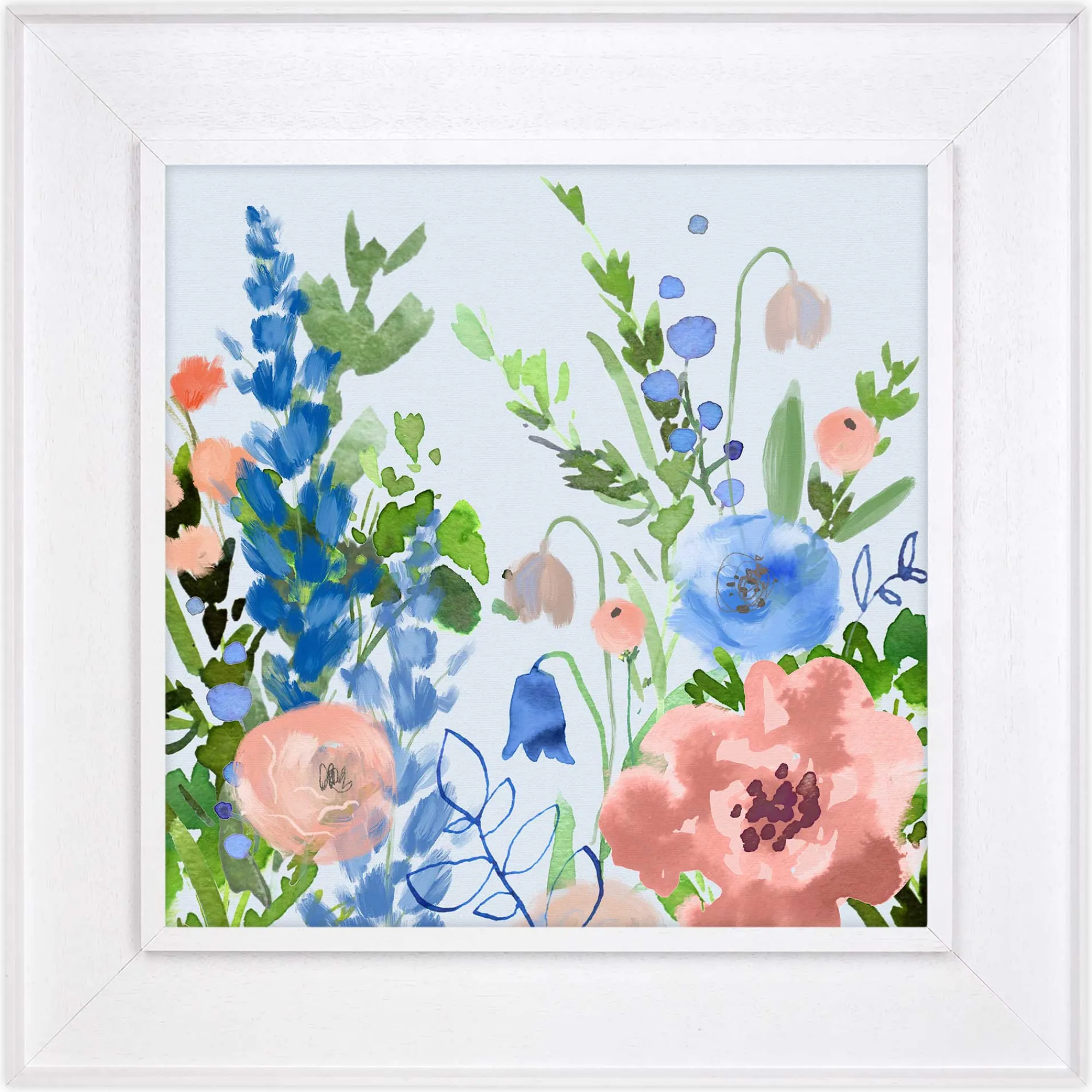 Floral & Flowers|Framed Canvas*Whistlefish Summer Florals Tray Framed Canvas