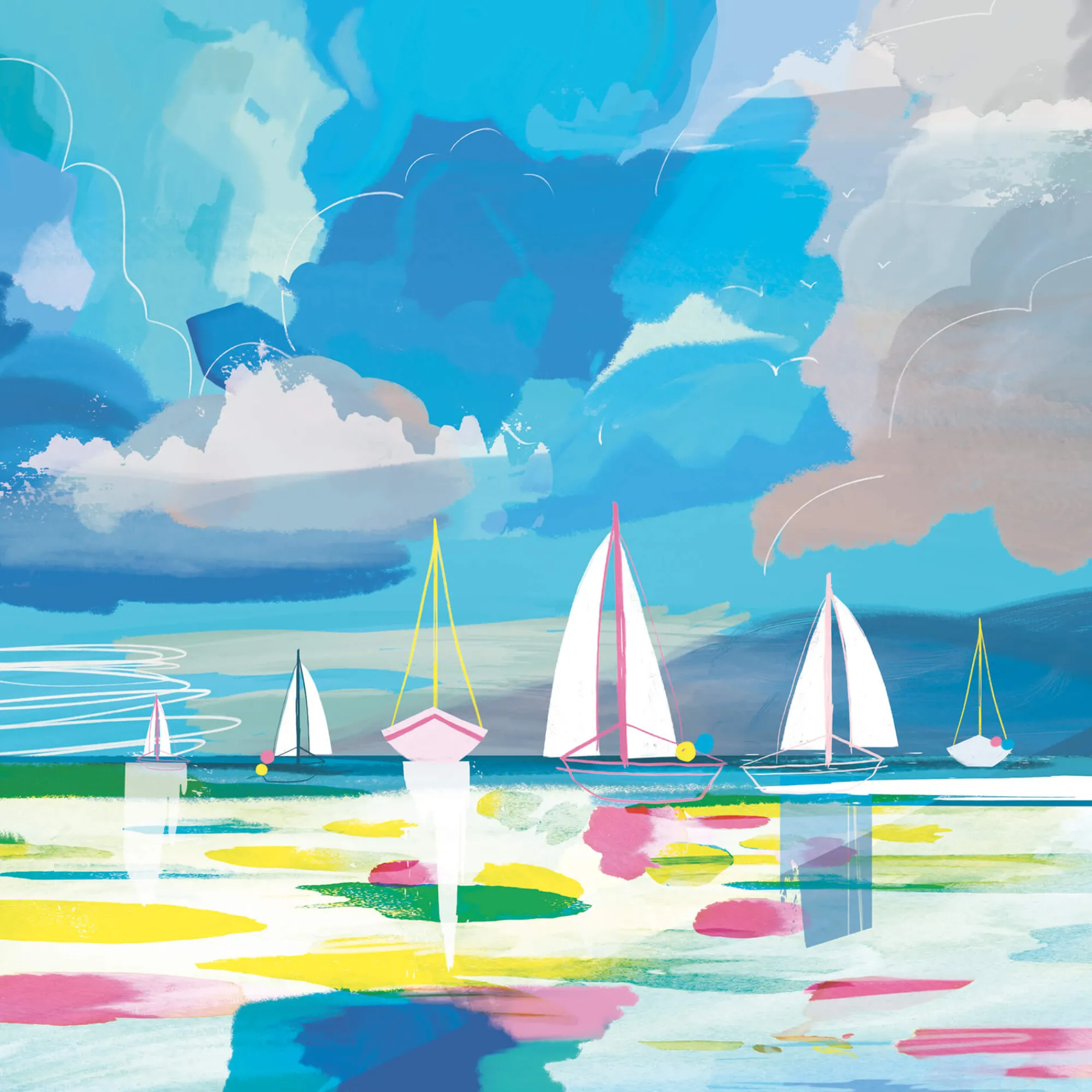 Unframed Prints*Whistlefish Summer Sailing Art Print