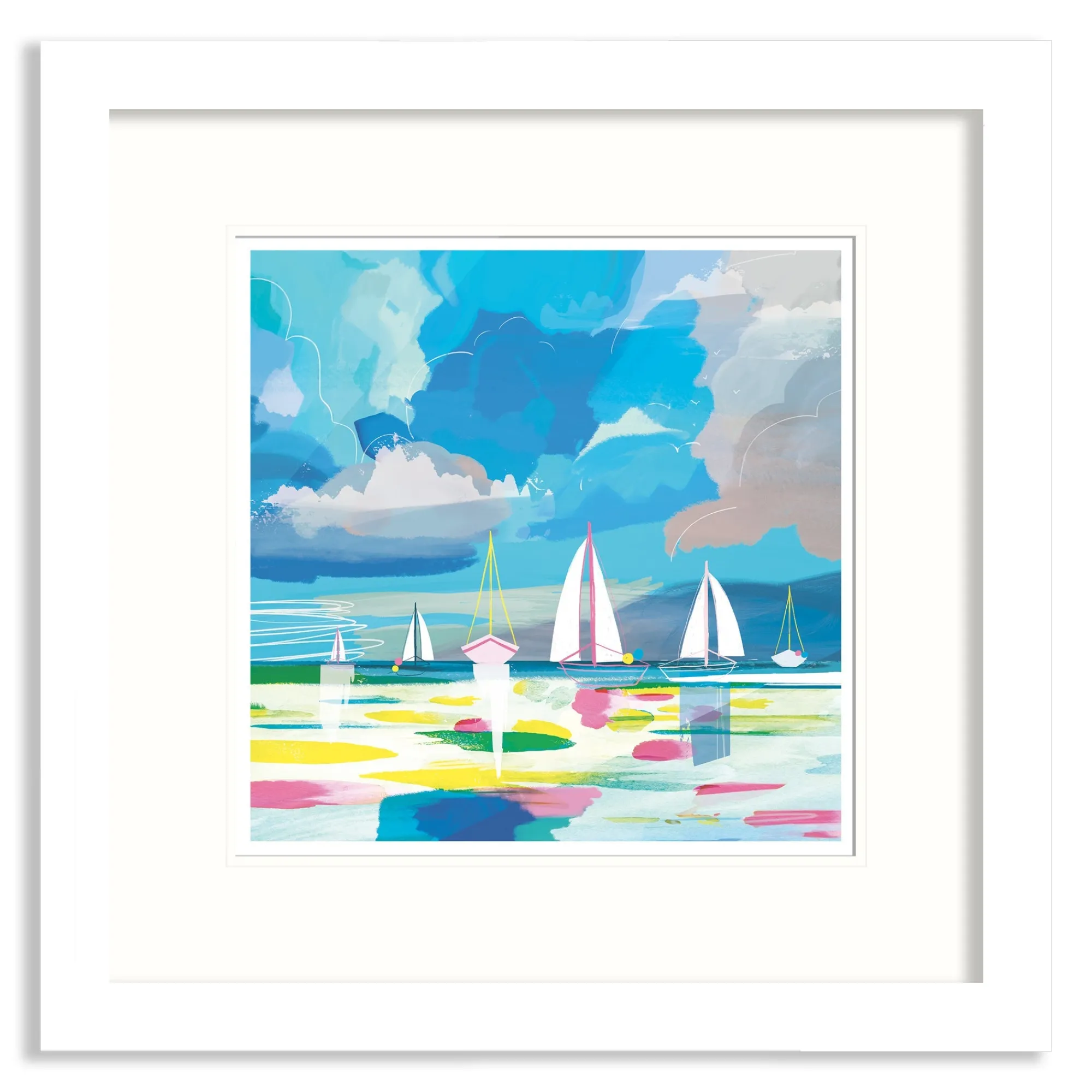 Coastal Scenes|Framed Prints*Whistlefish Summer Sailing Framed Print
