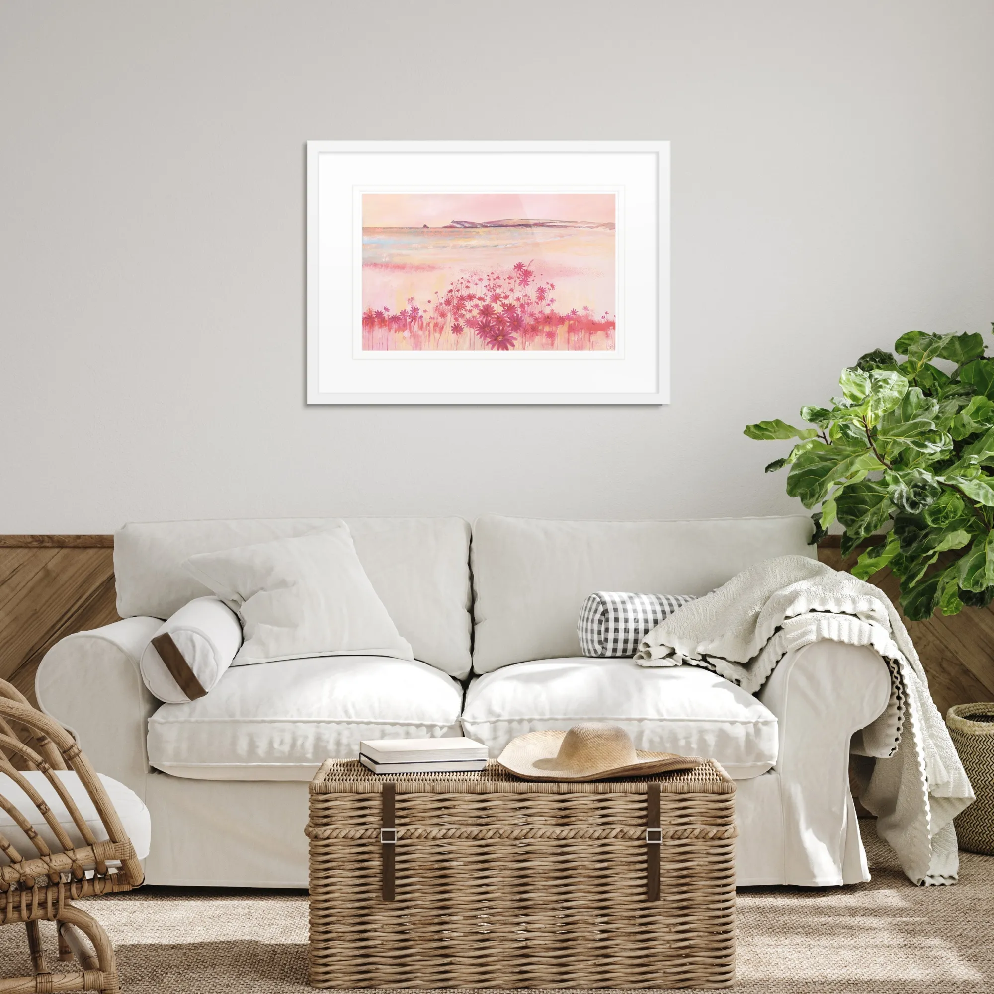 Cornwall|Floral & Flowers*Whistlefish Summers End Large Framed Print