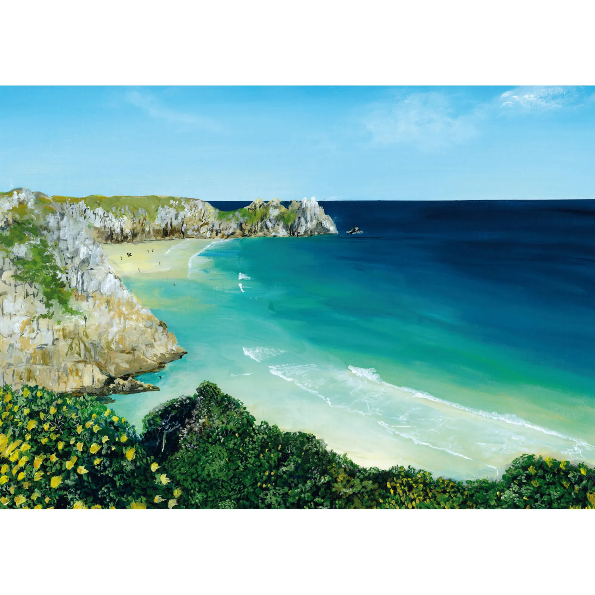 Unframed Prints*Whistlefish Summertime In Cornwall Art Print