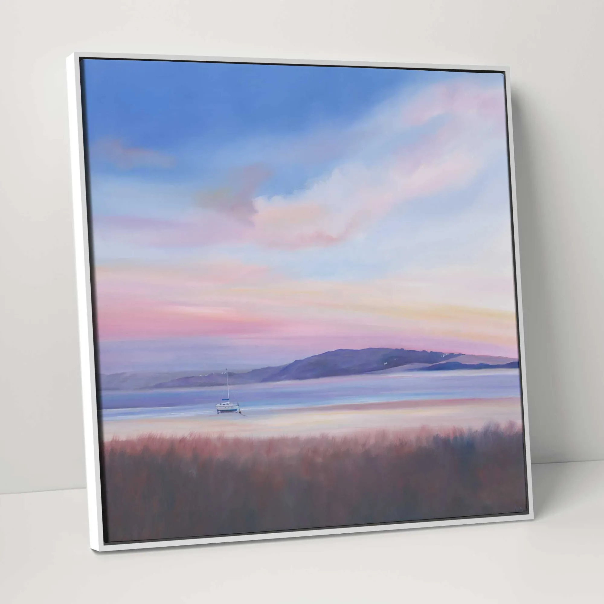Cornwall|Coastal Scenes*Whistlefish Sundown Camel Estuary Framed Canvas
