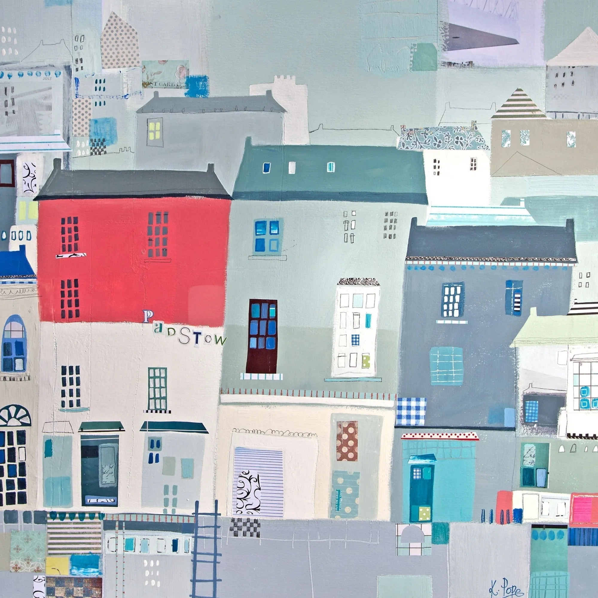 Unframed Prints*Whistlefish Sunny Day In Padstow Art Print