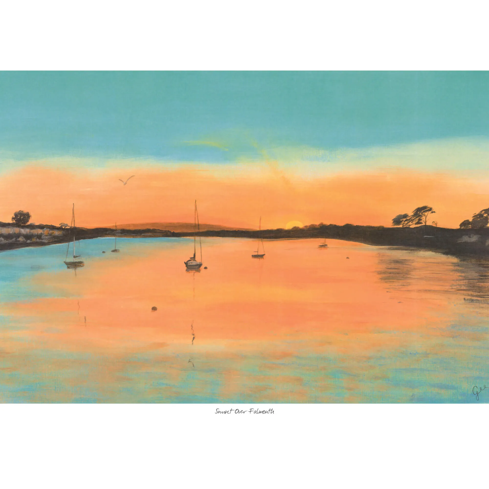 Unframed Prints*Whistlefish Sunset Over Falmouth Art Print