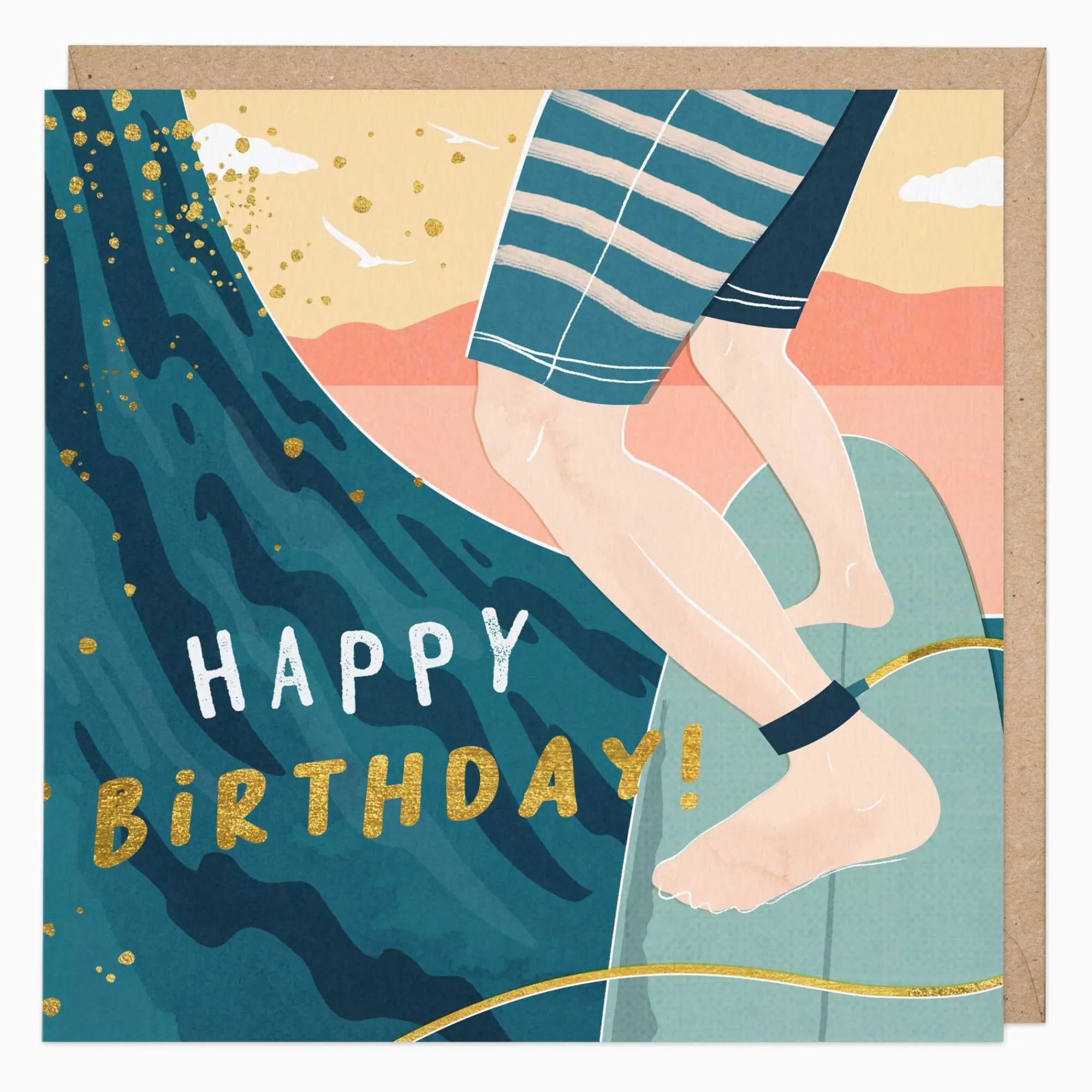 Birthday|For Him*Whistlefish Surfer Birthday Card