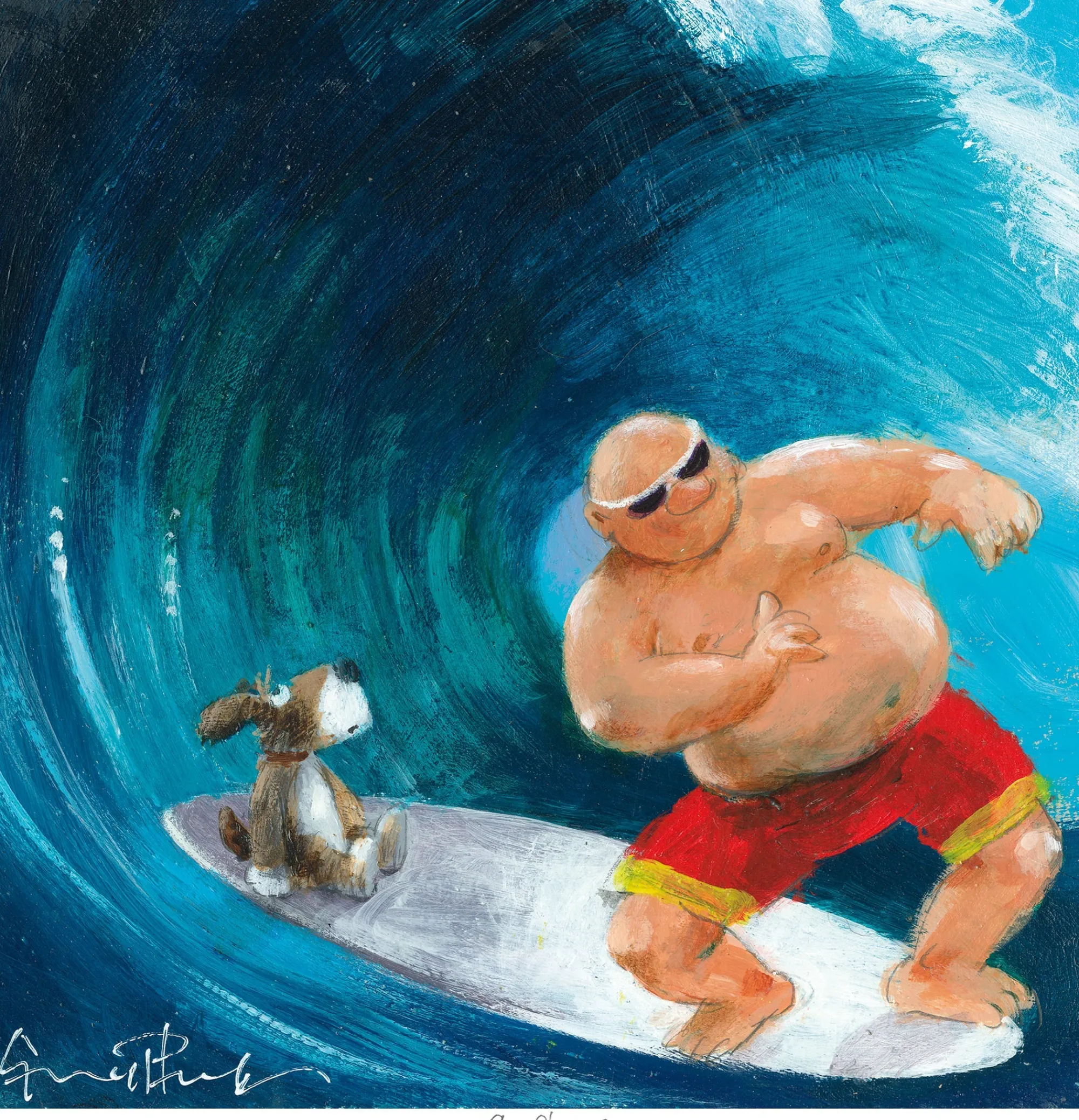 Unframed Prints*Whistlefish Surfs Up Art Print