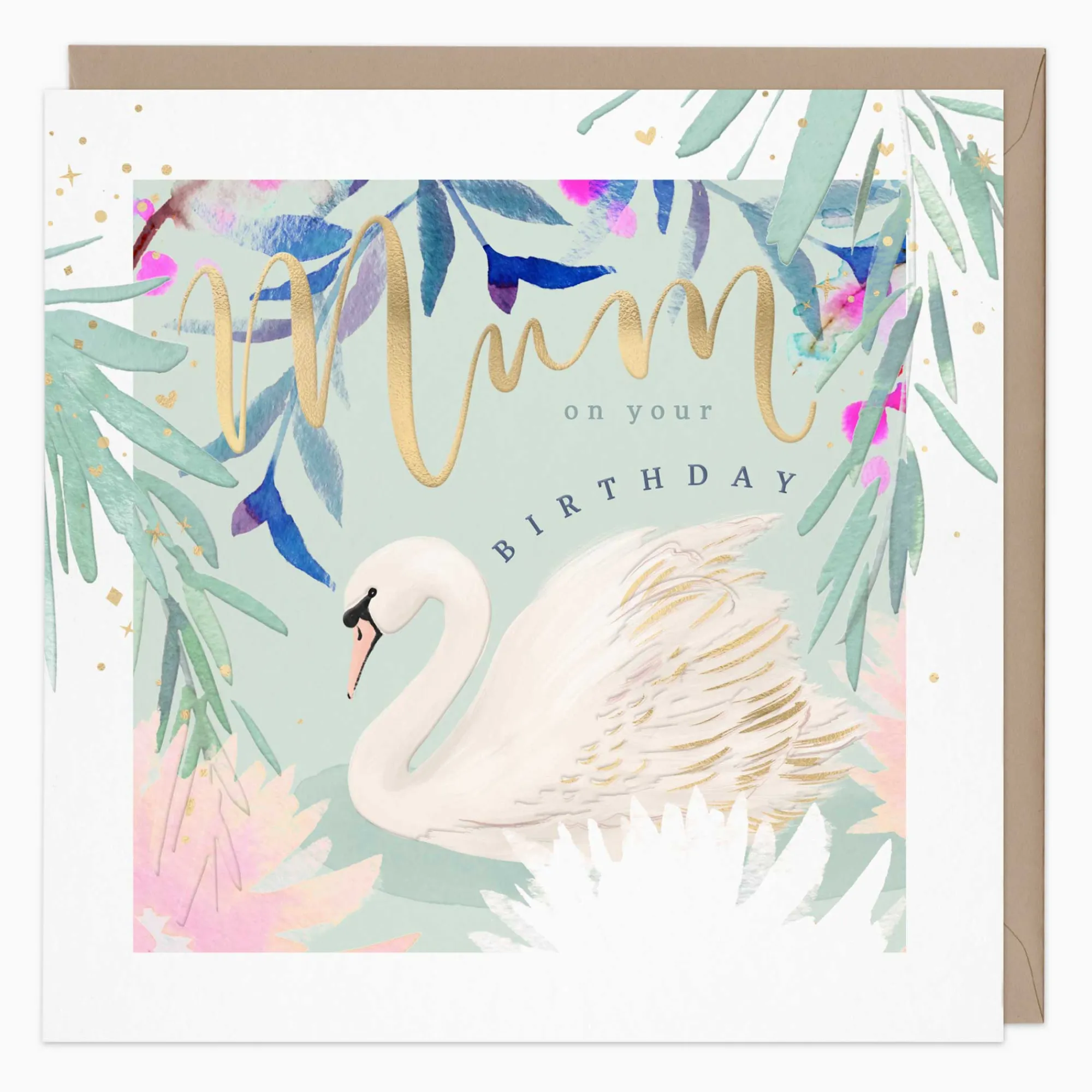 Birthday|Birthday*Whistlefish Swan Mum Luxury Birthday Card