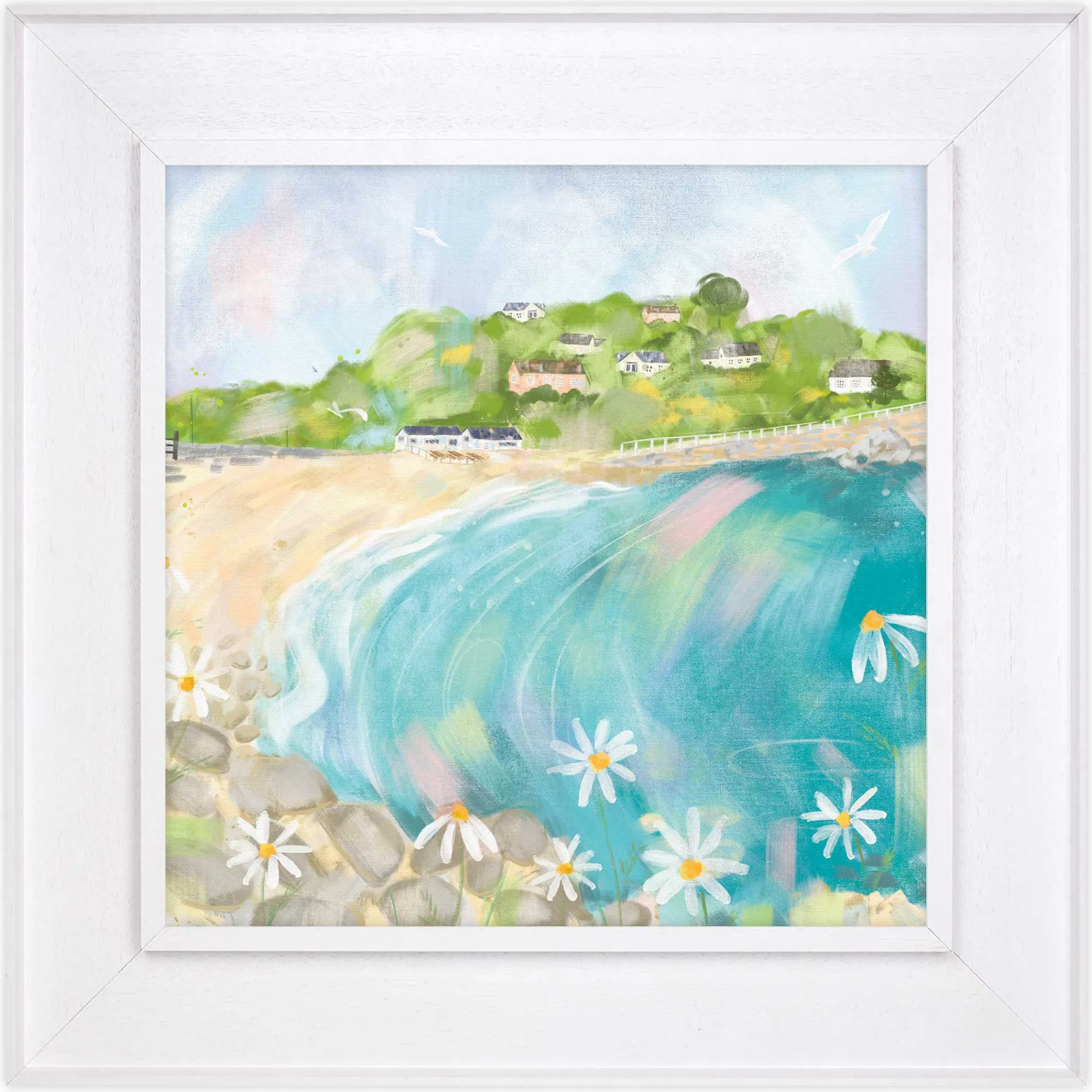 Cornwall|Floral & Flowers*Whistlefish Swanpool Beach Tray Framed Canvas
