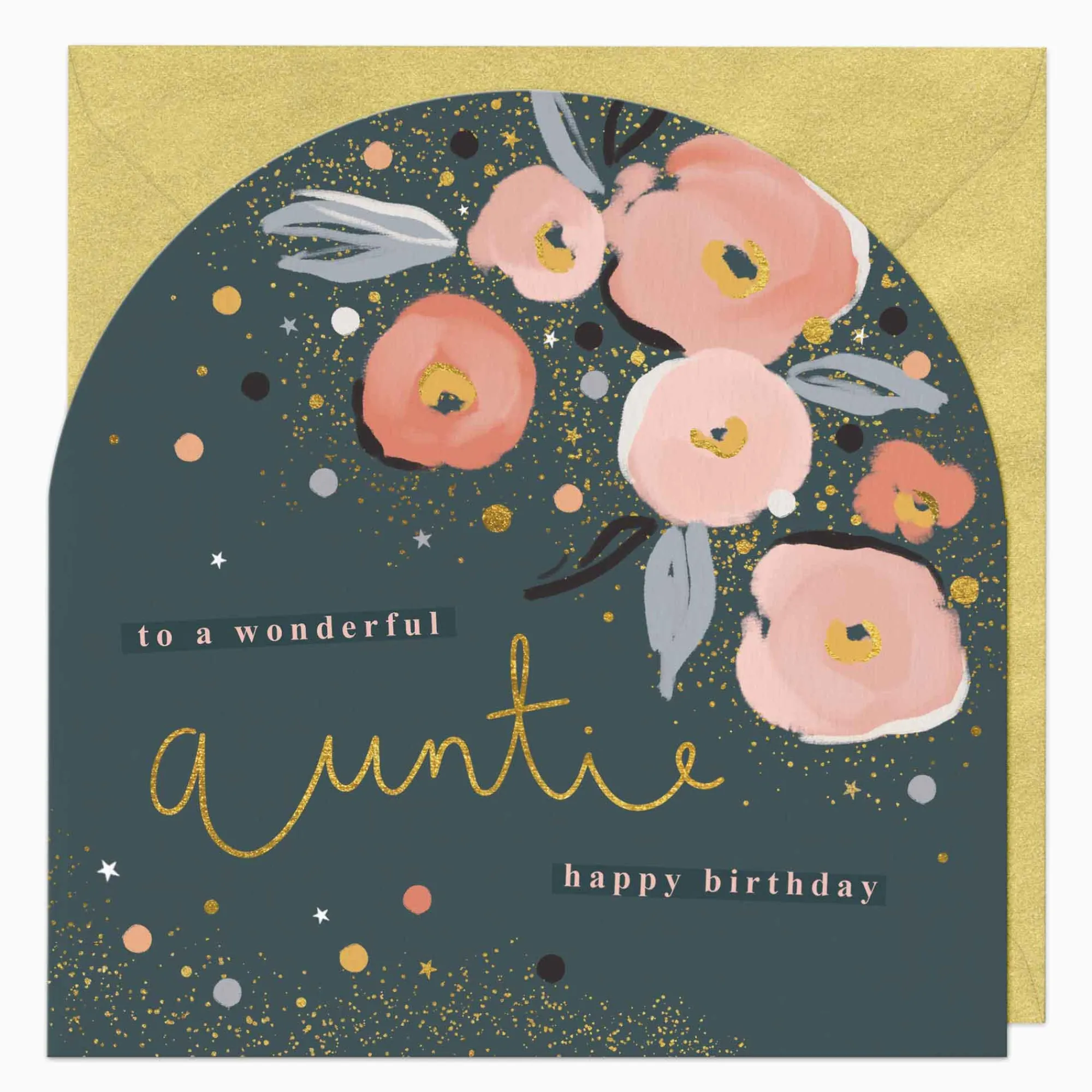Birthday|For Relatives*Whistlefish Sweet Florals Auntie Birthday Arch Card