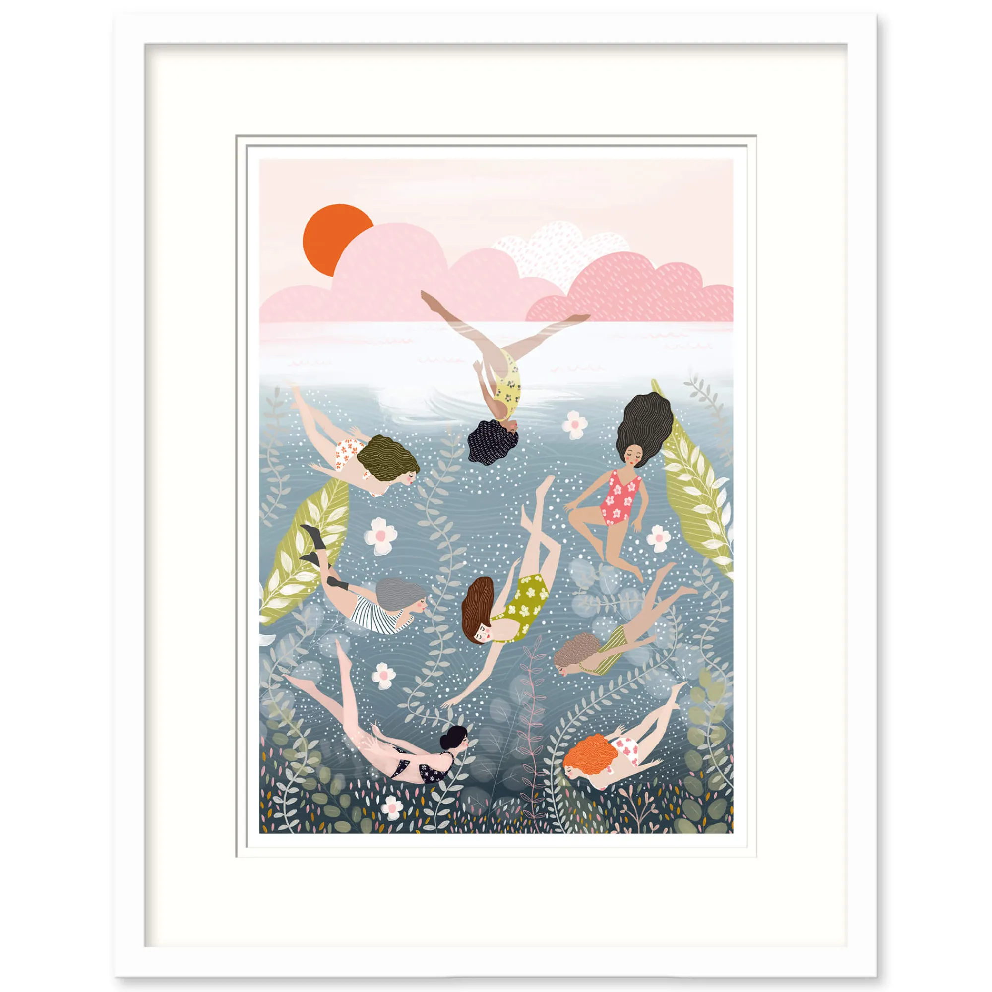 Framed Prints*Whistlefish Swim Free Small Framed Print