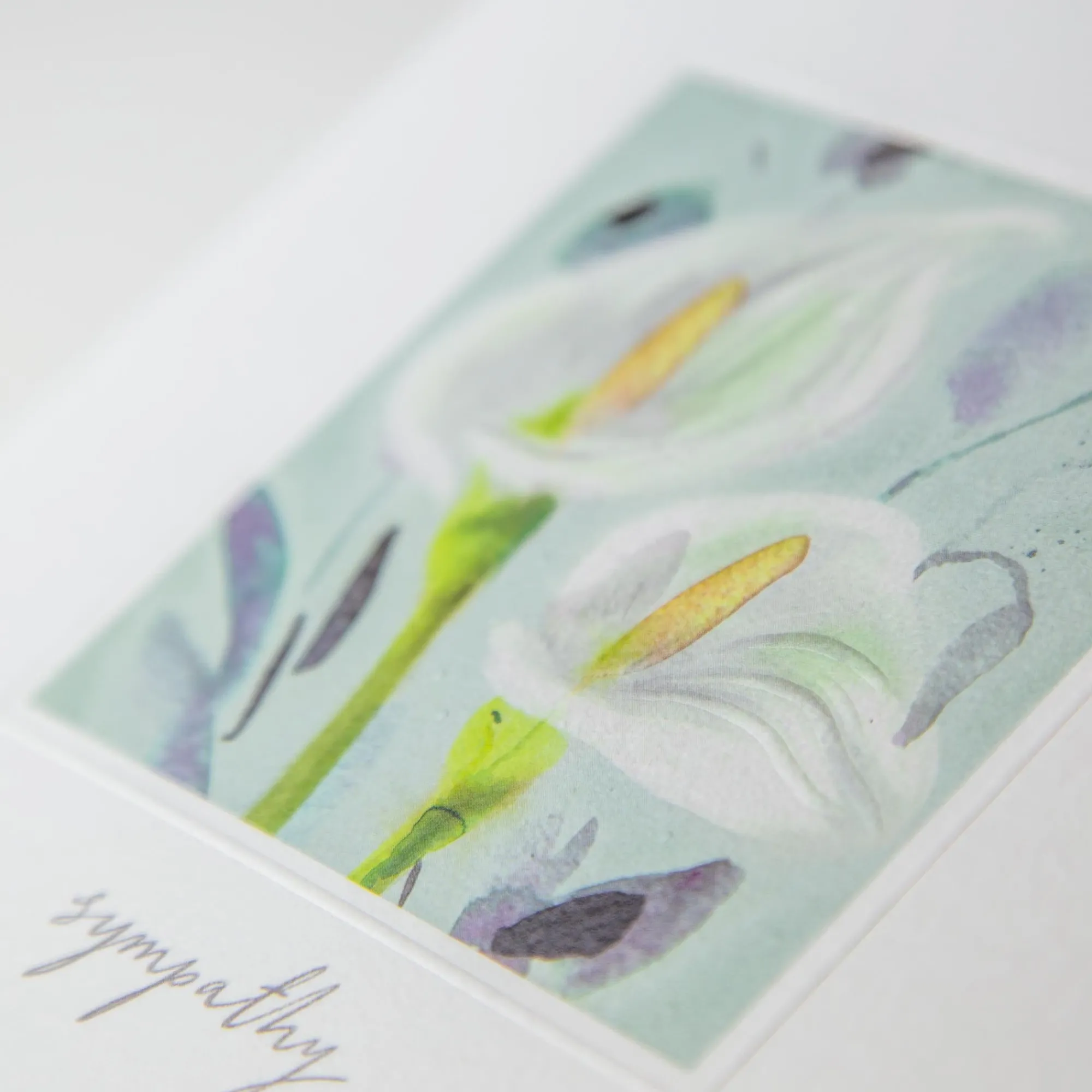 Sympathy*Whistlefish Sympathy Lillies Watercolour Card