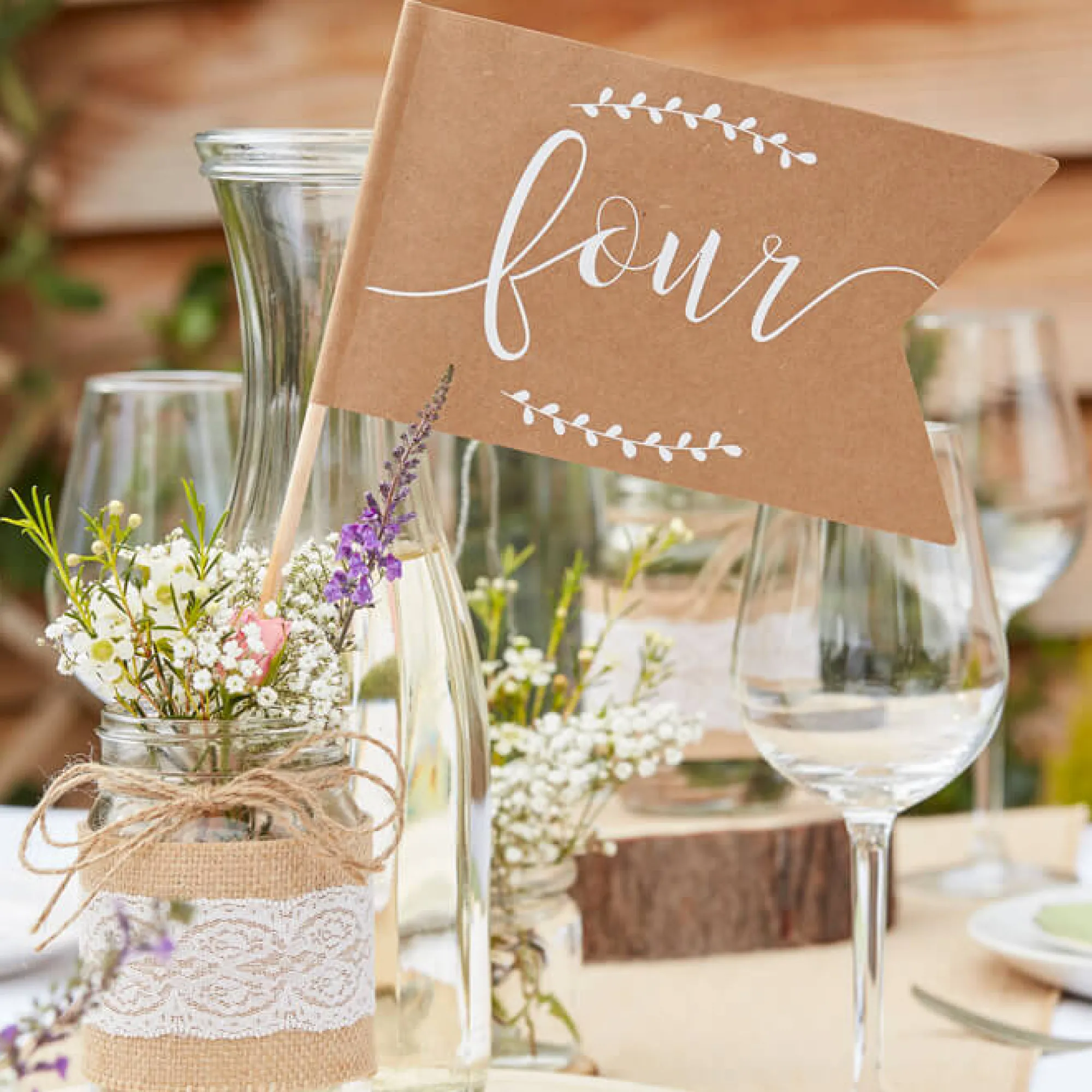Wedding*Whistlefish Table Number Flags 1-12