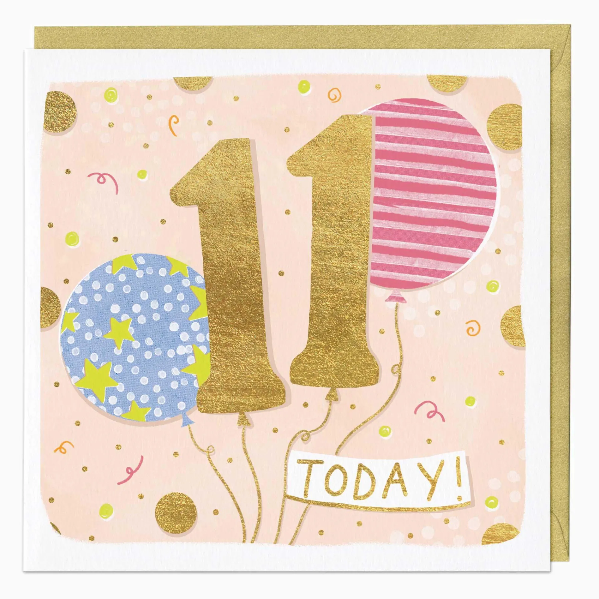 Birthday|By Age*Whistlefish 11th Balloon Birthday Card