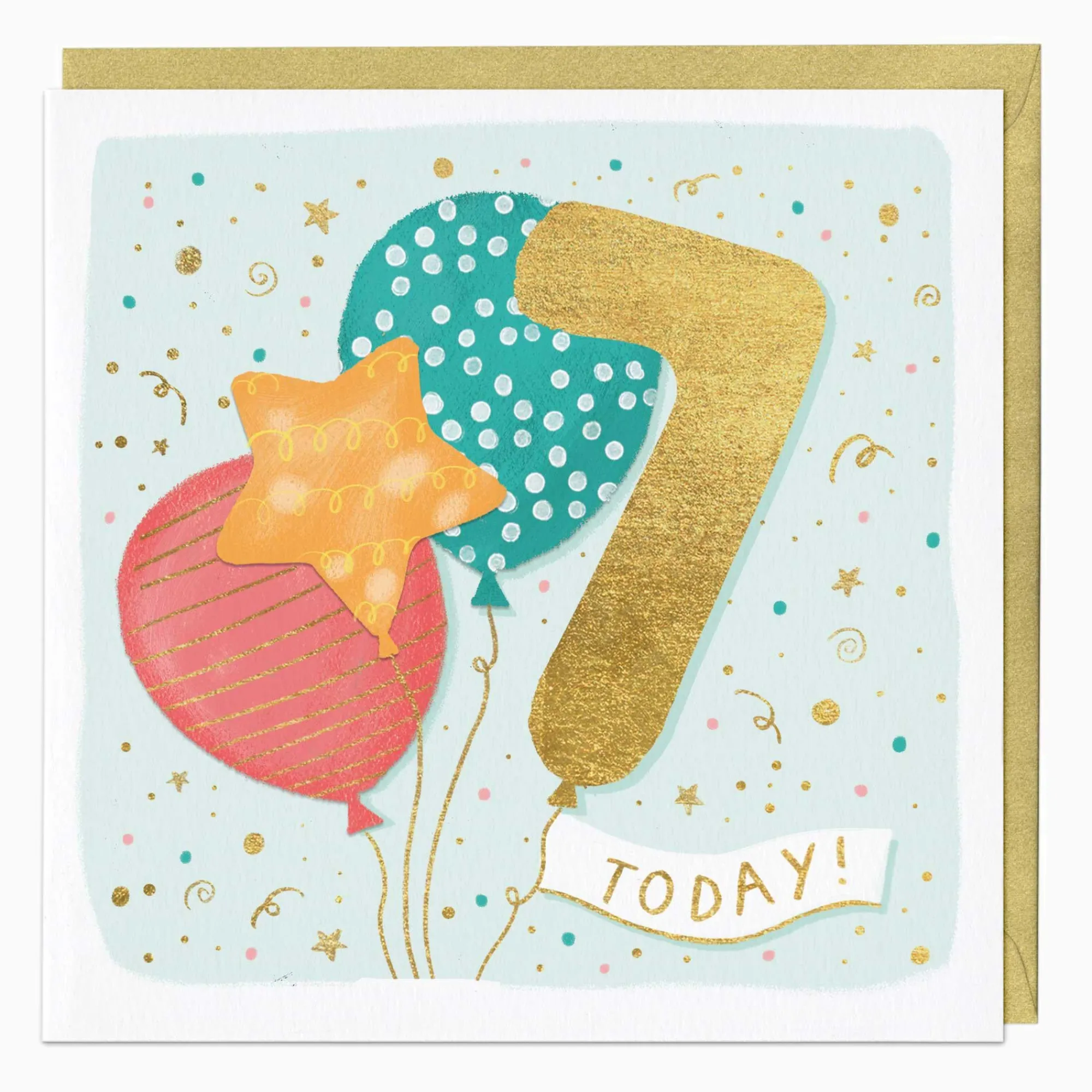 Birthday|By Age*Whistlefish 7th Balloon Birthday Card
