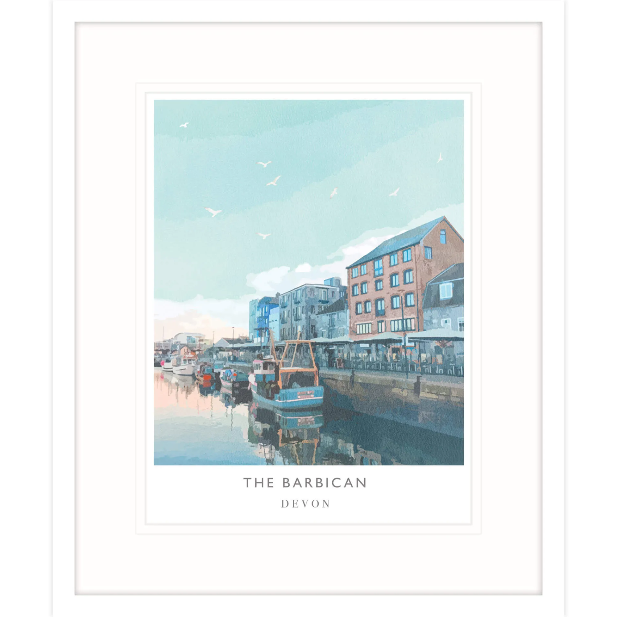 Devon|Travel*Whistlefish The Barbican Framed Print