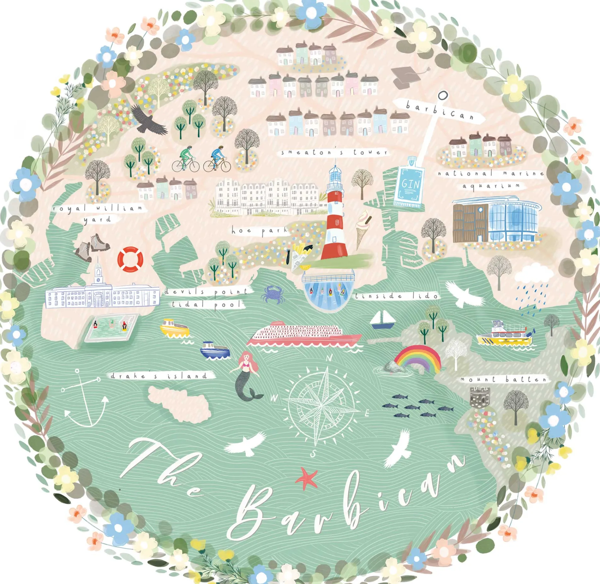 Unframed Prints*Whistlefish The Barbican Map Medium Art Print