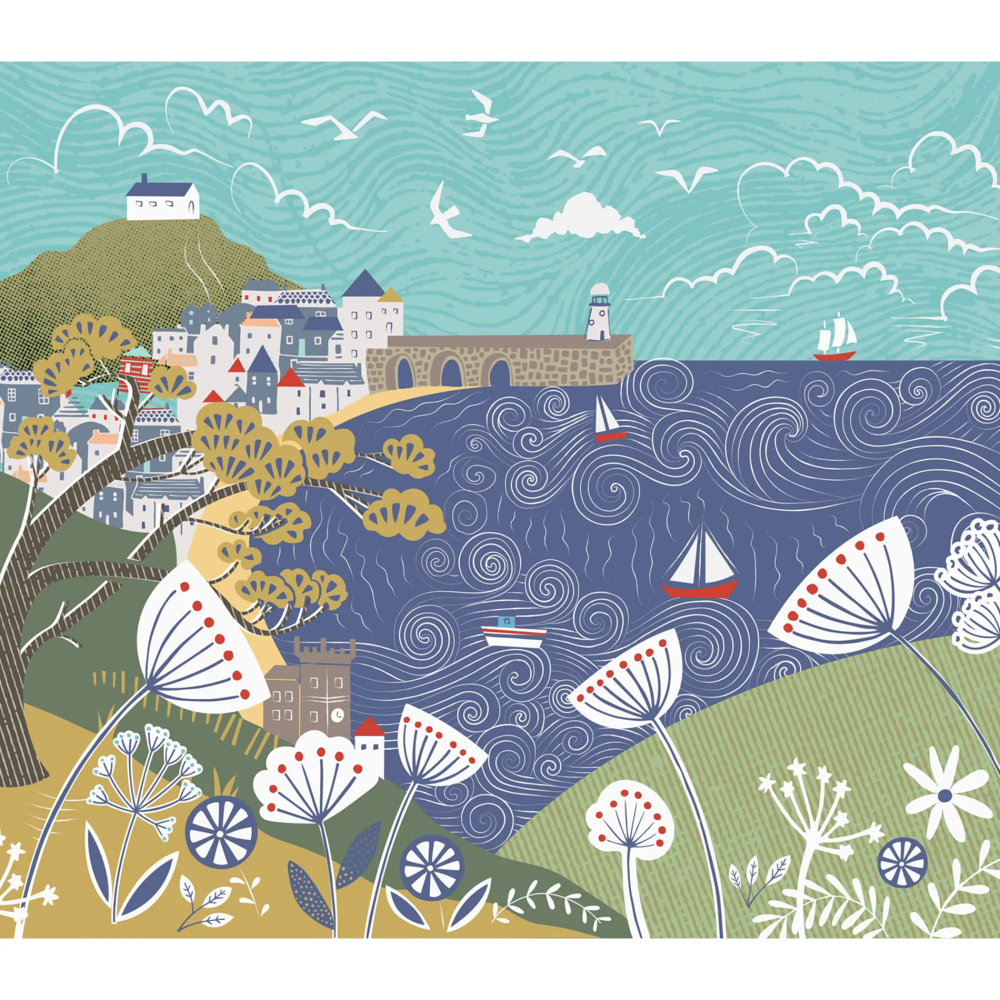 Unframed Prints*Whistlefish The Bay St Ives Large Art Print