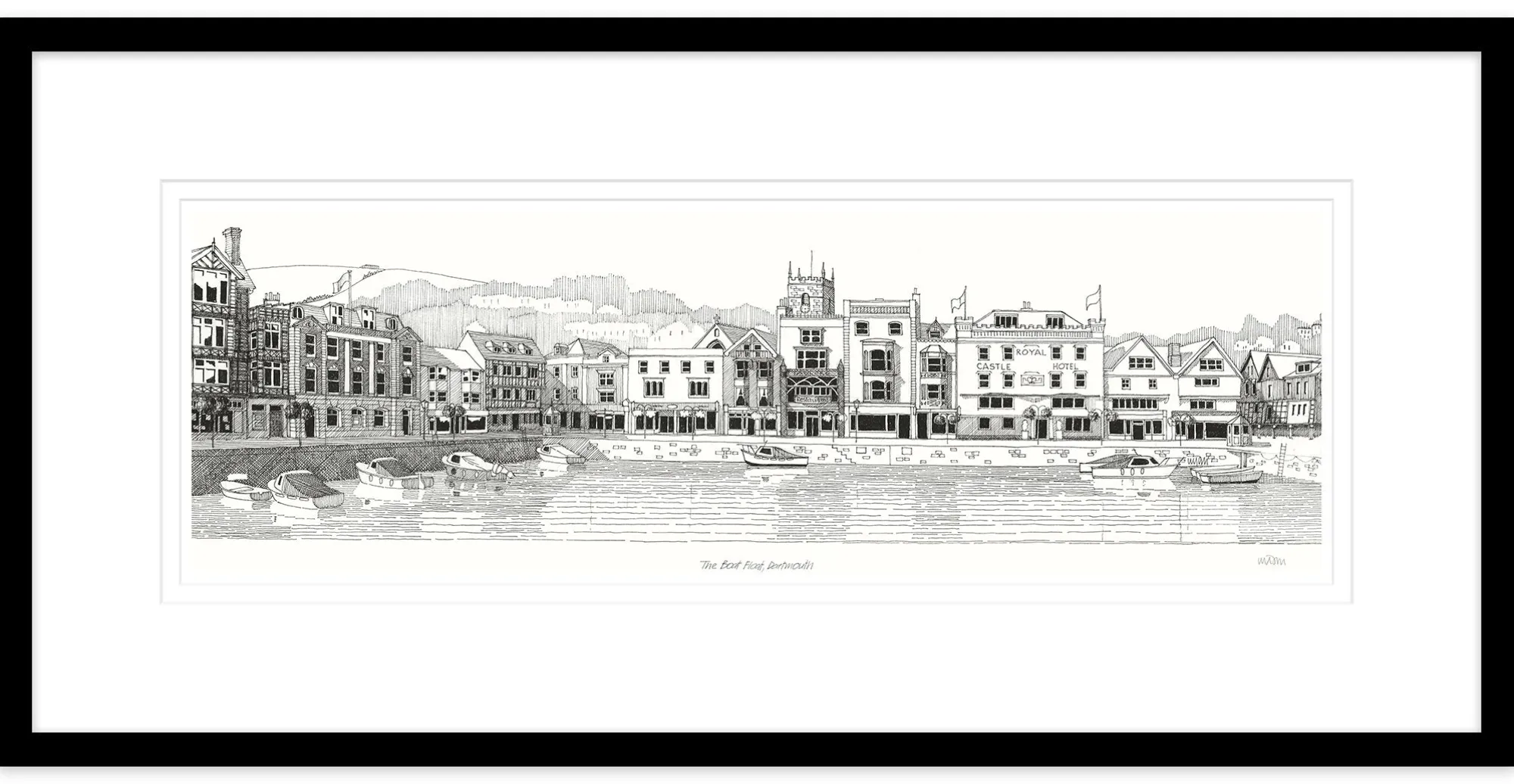 Dartmouth|Devon*Whistlefish The Boat Float Dartmouth Framed Print