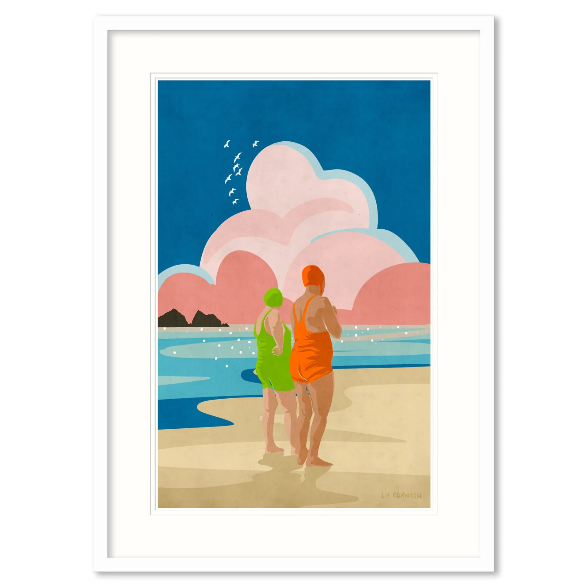 Coastal Scenes|Framed Prints*Whistlefish The Gulls Medium Framed Print