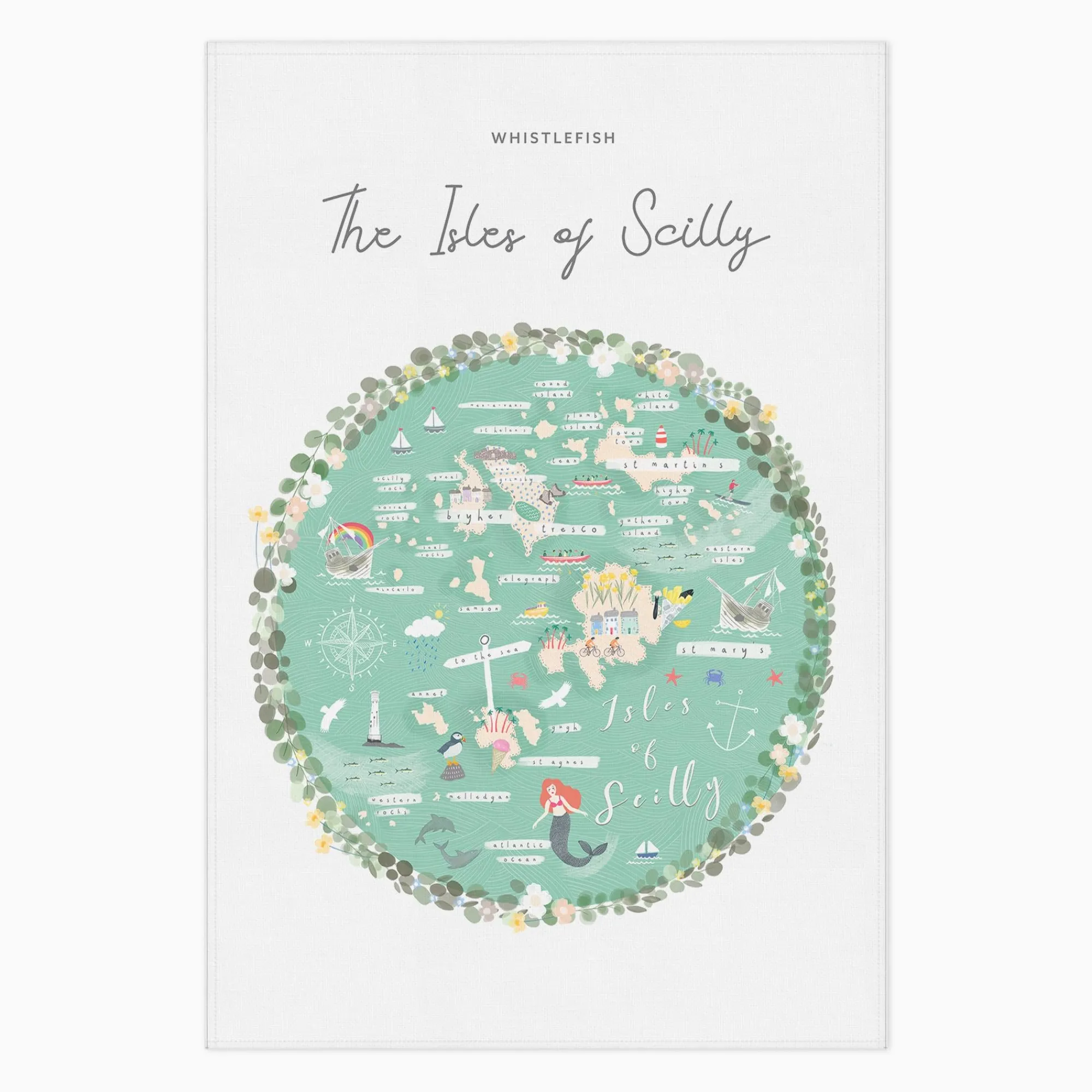 Under £20|Under £10*Whistlefish The Isles Of Scilly Map Tea Towel