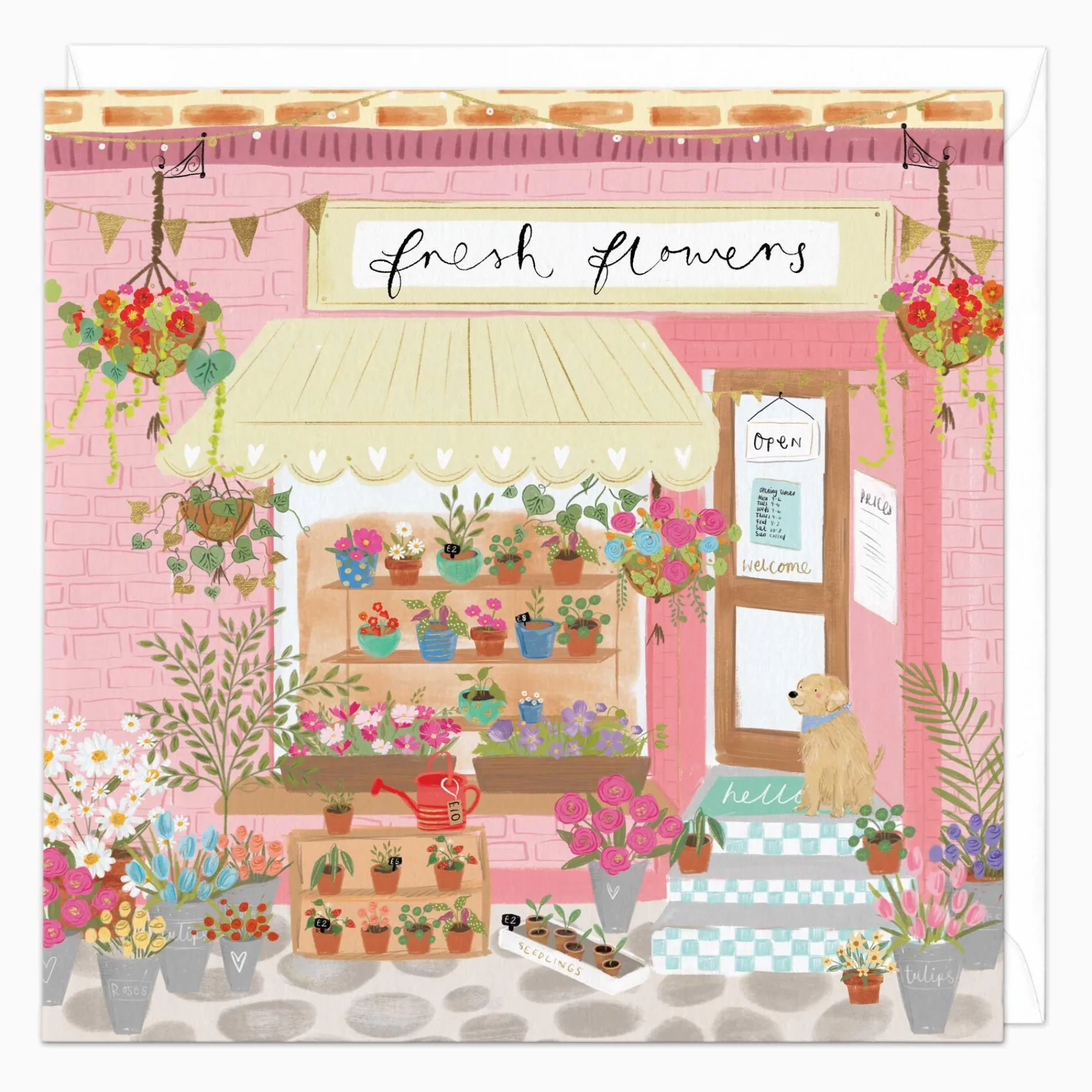 Valentine's Day|Mother's Day*Whistlefish The Little Flower Shop Art Card