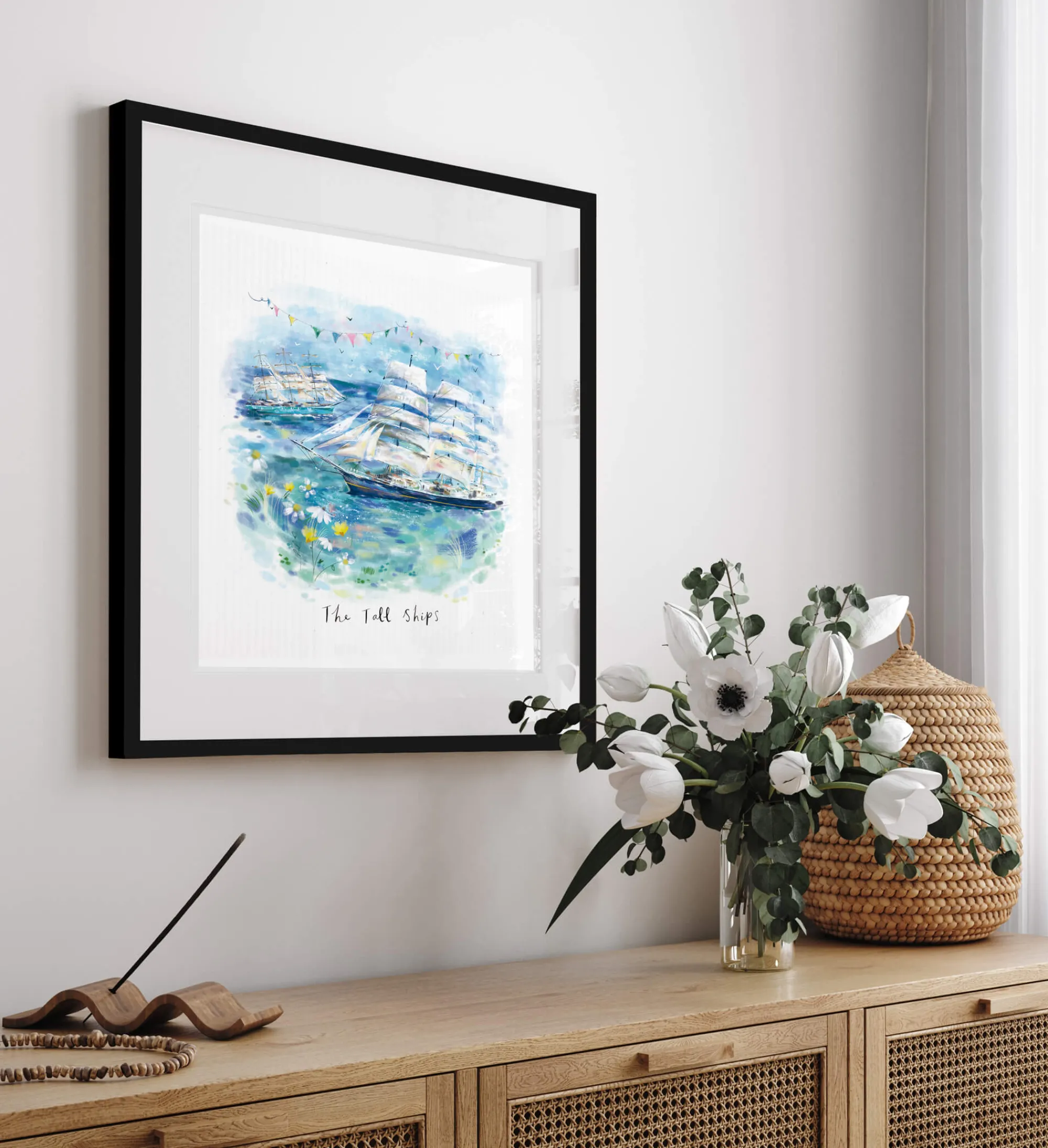 Falmouth|Cornwall*Whistlefish The Tall Ships Small Framed Print